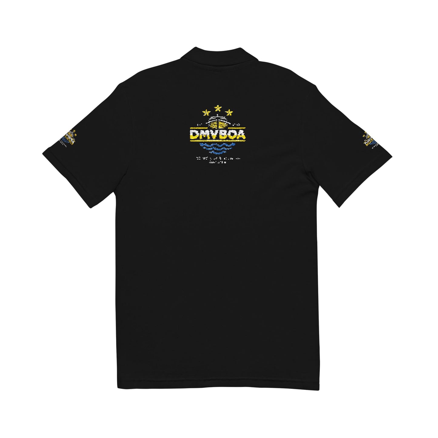 Unisex Pique Polo Shirt (Embroidery) Front and Back
