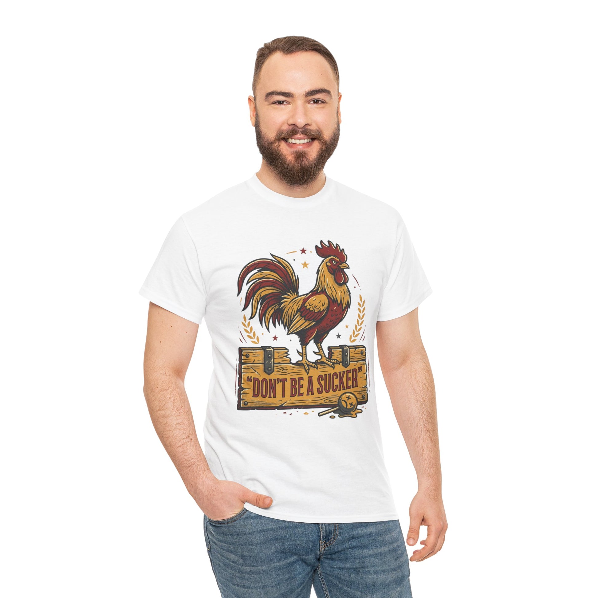 Rooster 'Don't Be a Sucker' Graphic Tee Printify