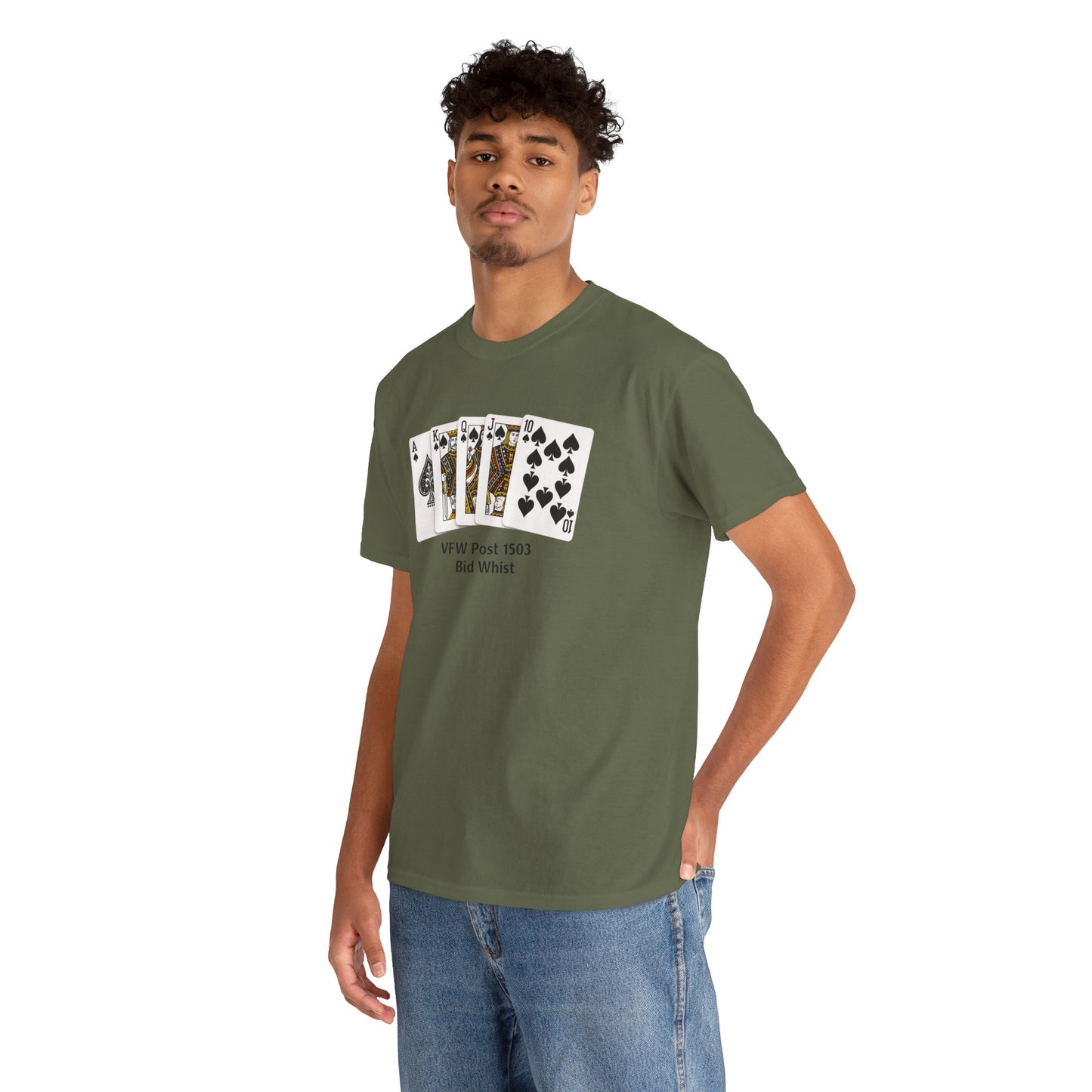 Bid Whist Card Tee — VFW Post 1501 Poker Night T-Shirt