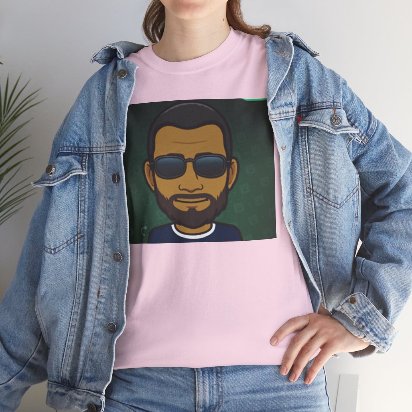 Bitmoji Portrait Tee — Cool Sunglasses Avatar Graphic T-Shirt Printify