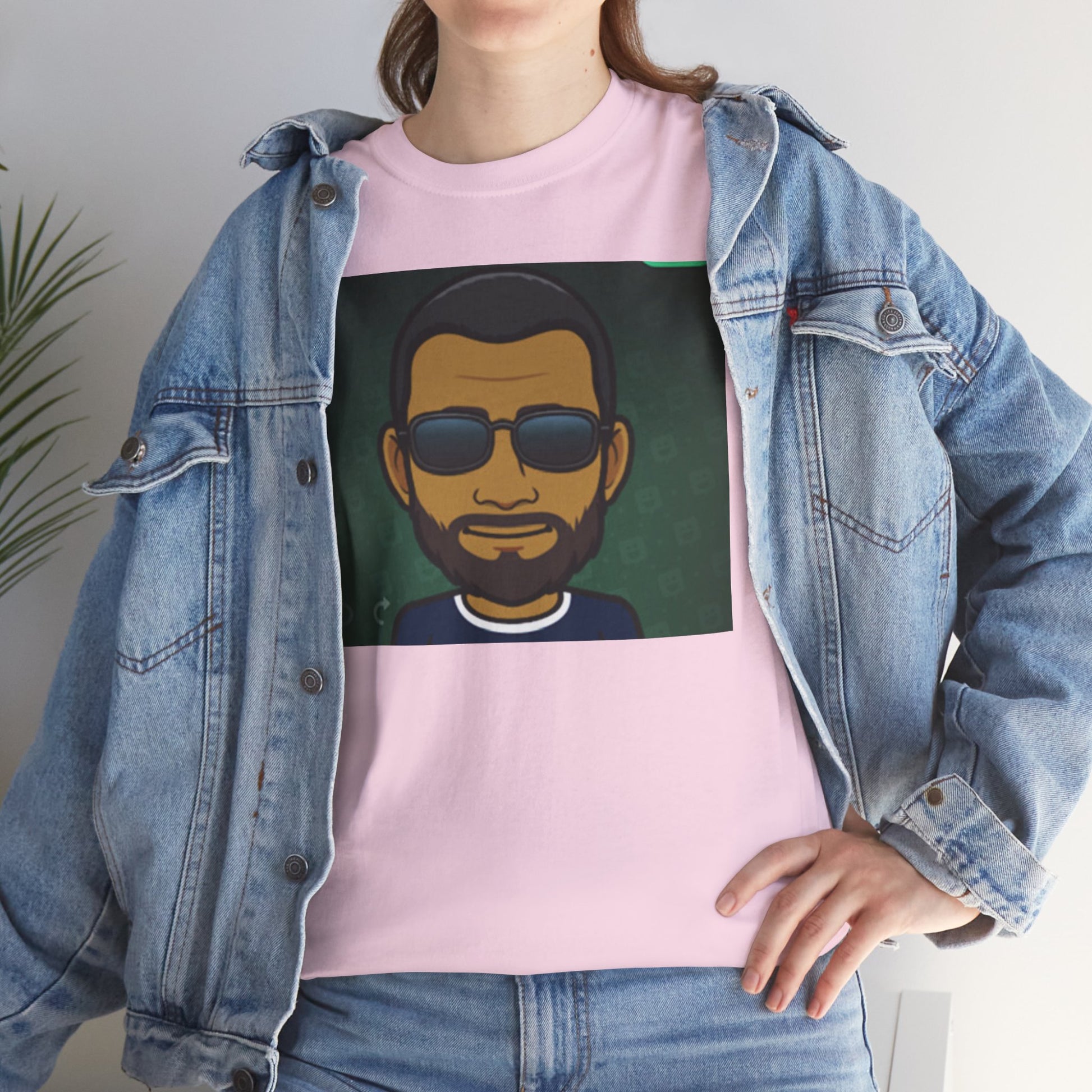 Bitmoji Portrait Tee — Cool Sunglasses Avatar Graphic T-Shirt Printify
