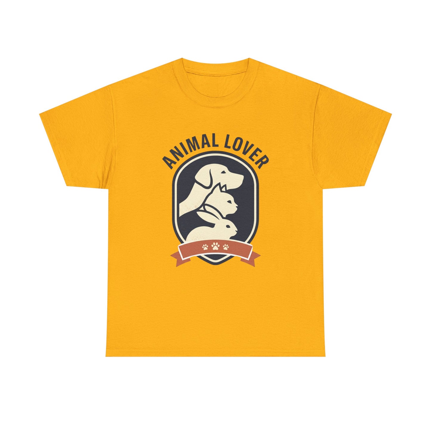 Animal Lover T-Shirt — Retro Pet Badge Tee (Dogs & Cats)