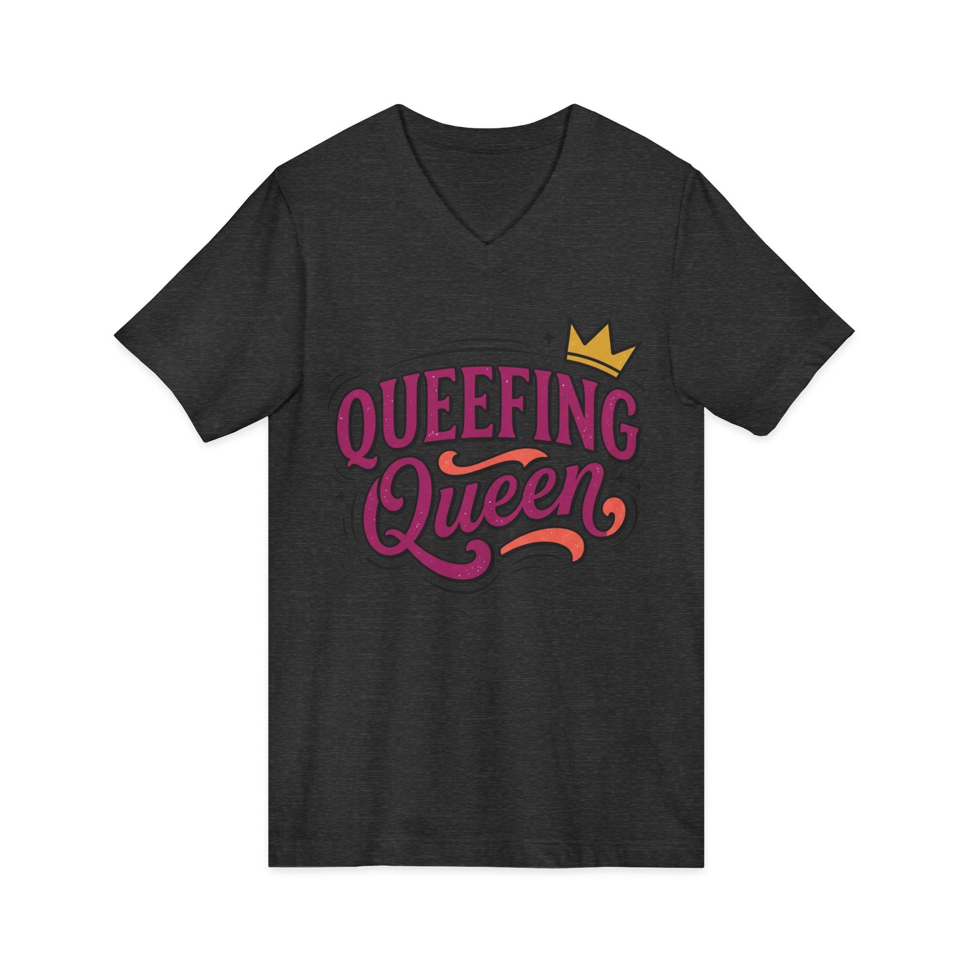 Queefing Queen V-Neck Tee Printify