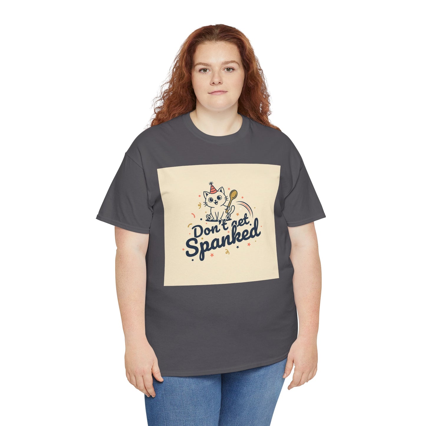 Don’t Get Spanked Cat Tee — Cute Retro Kitten Graphic T-Shirt Printify