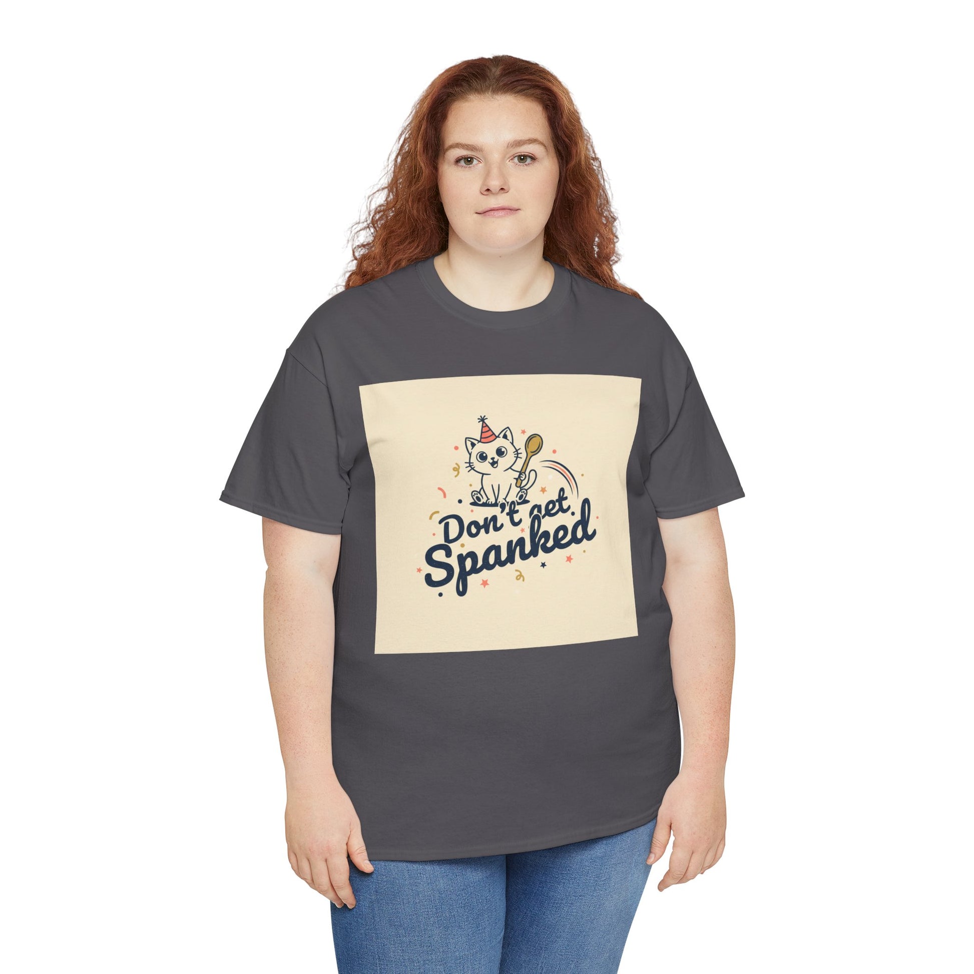 Don’t Get Spanked Cat Tee — Cute Retro Kitten Graphic T-Shirt Printify
