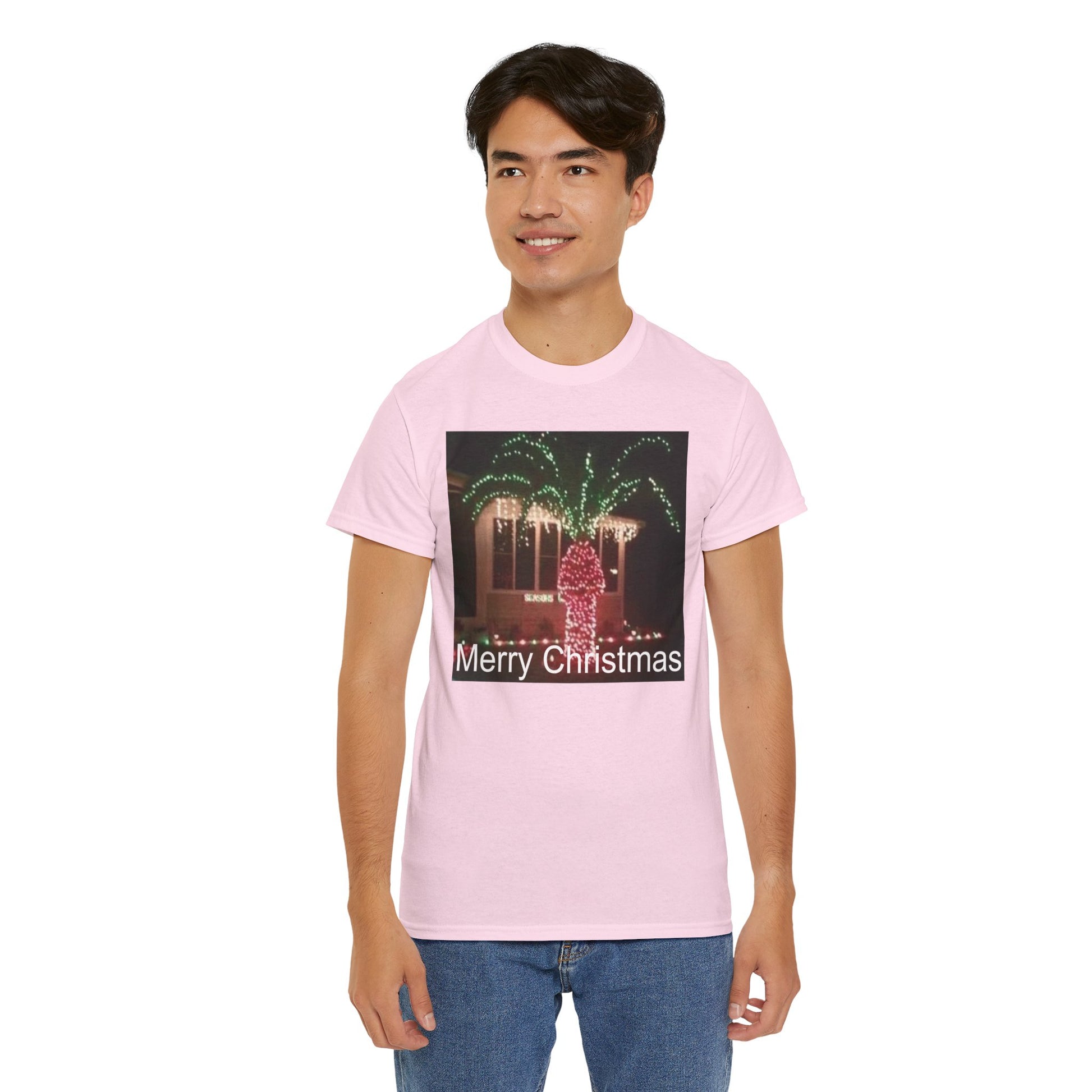 Christmas Lights Tee — 'Merry Christmas' Holiday Graphic T-Shirt Printify