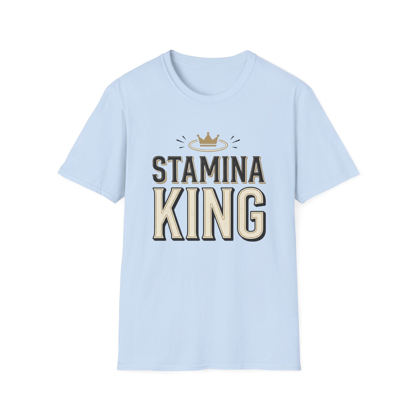 Stamina King T-Shirt — Bold Crown Fitness Tee for Workout Motivation