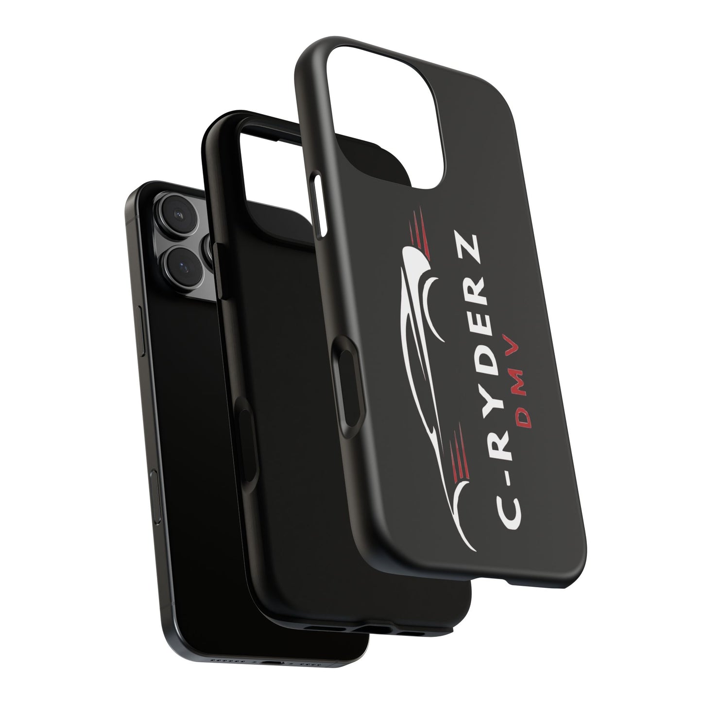 C-Ryderz DMV Black Slim Phone Case — Sporty Car Silhouette Protective Cover Printify