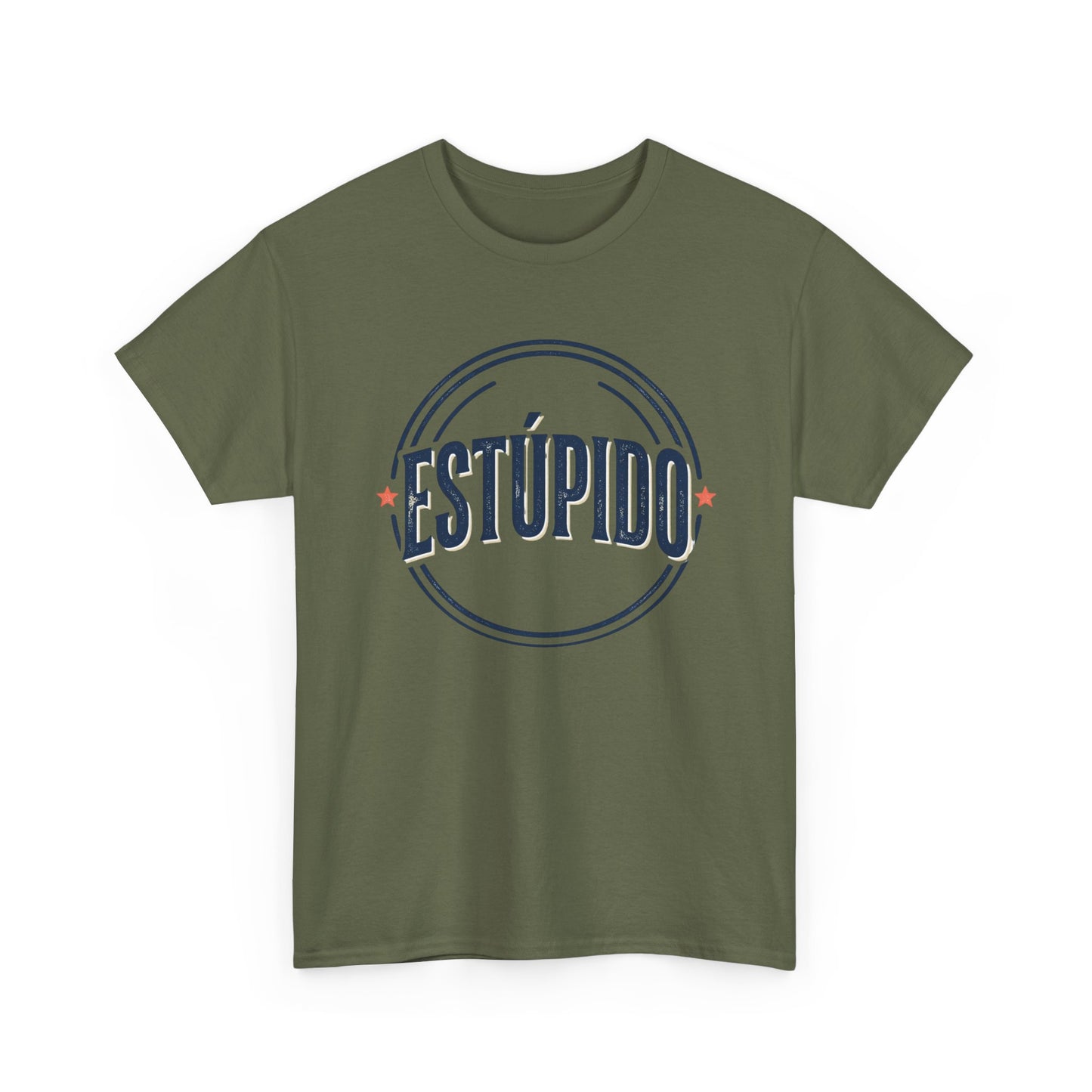 ESTÚPIDO Circle Logo Graphic Tee (Spanish Funny Statement)