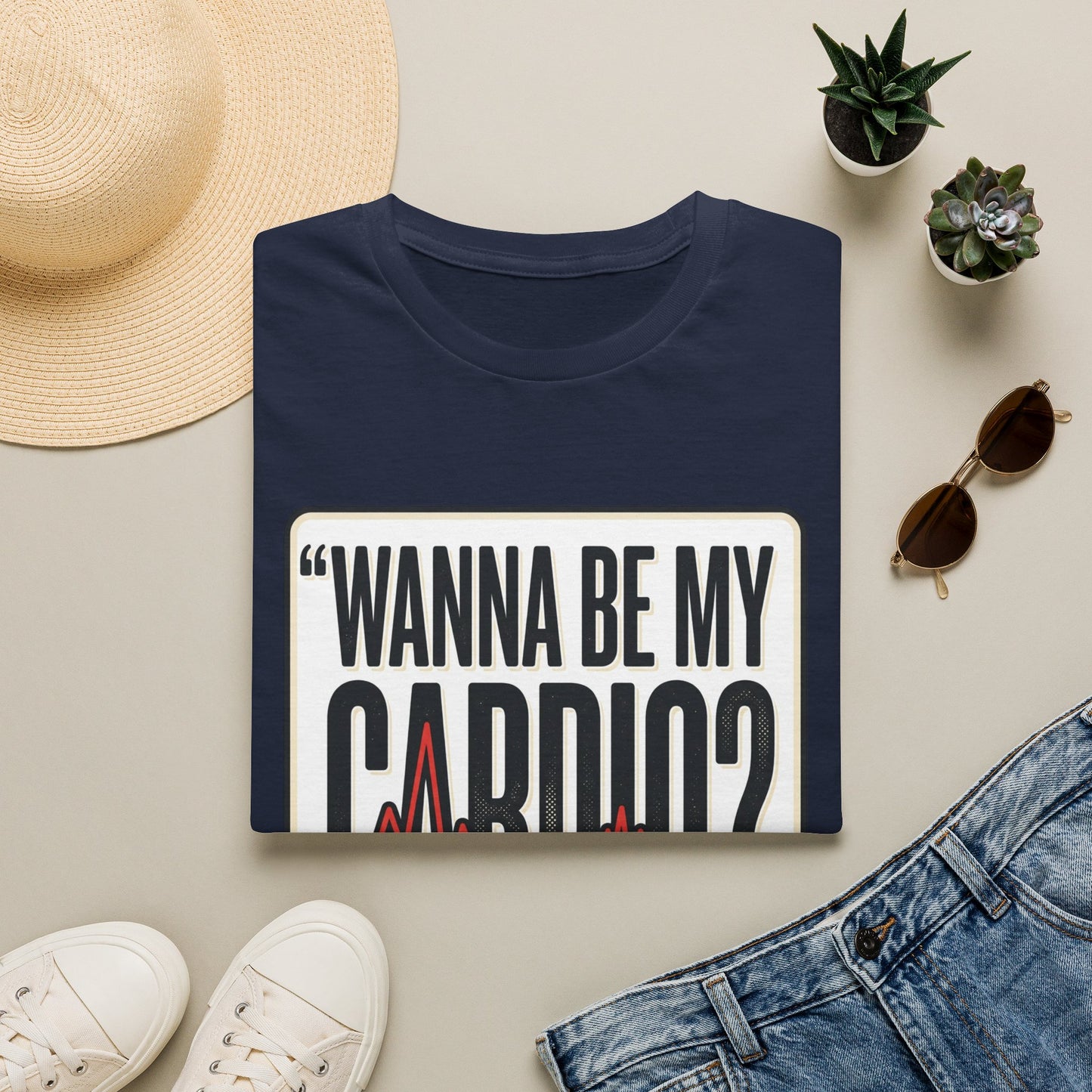 Wanna Be My Cardio? T-Shirt — Funny Fitness Graphic Tee for Gym Lovers