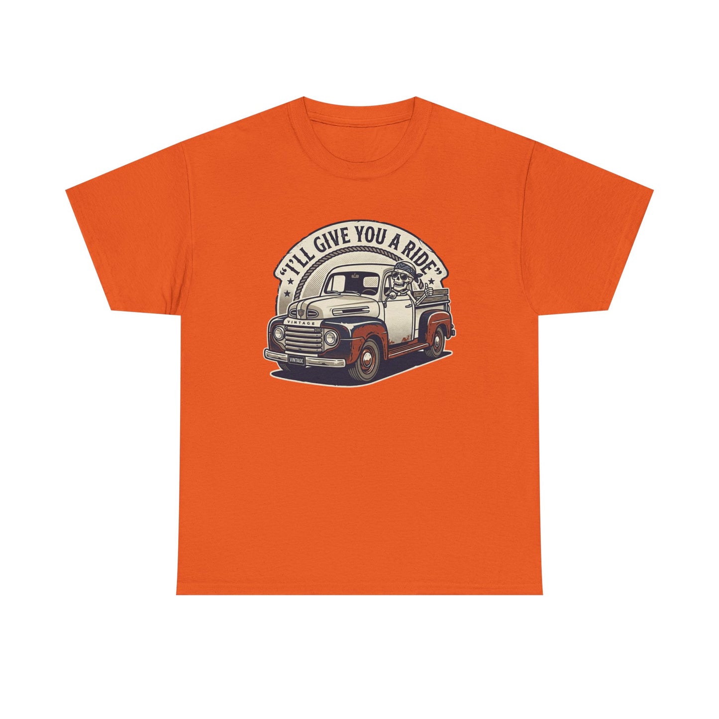 Vintage Pickup Truck T-Shirt — “I’ll Give You a Ride” Classic Retro Tee Printify