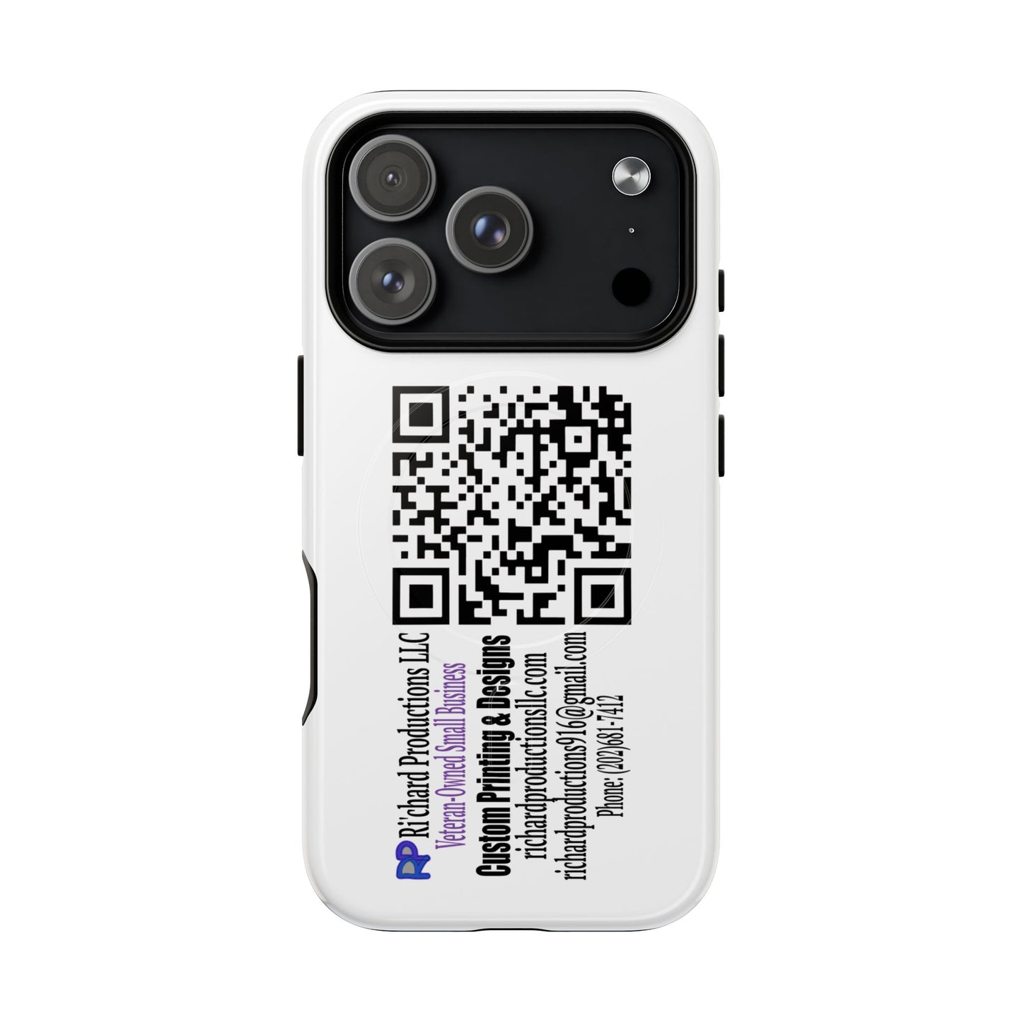 Magnetic QR Code Phone Case — Tough Protective Magnetic Phone Cover with Scannable QR Design Printify
