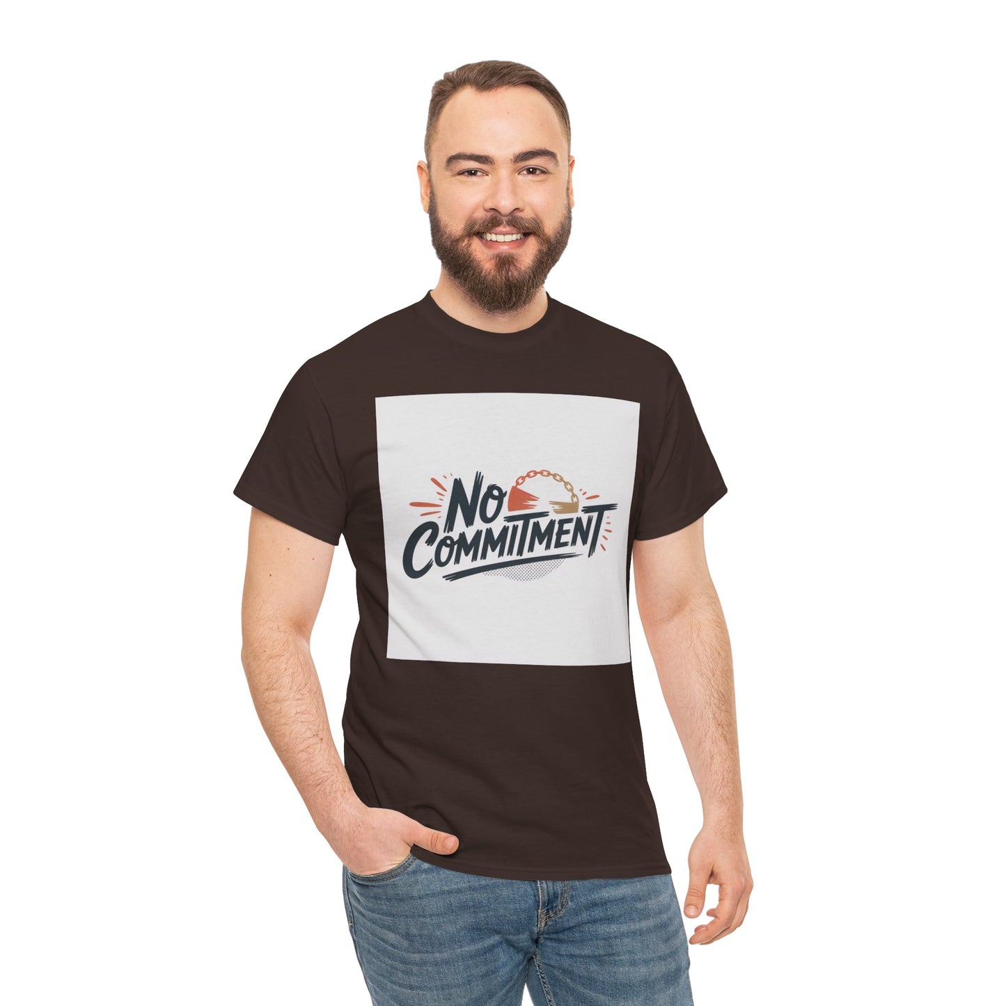 No Commitment T-Shirt — Funny Casual Graphic Tee for Dating & Freedom Lovers