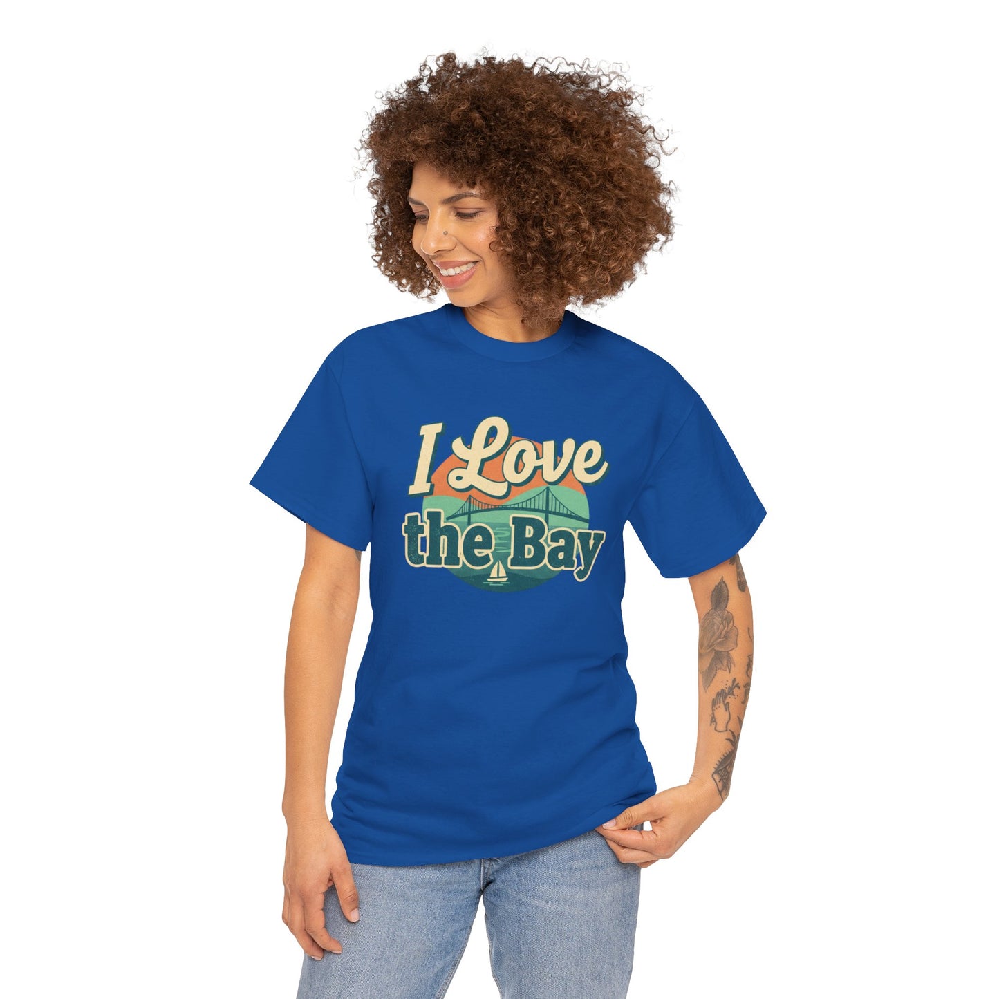 I Love the Bay T-Shirt — Retro Coastal Tee for Bay Lovers
