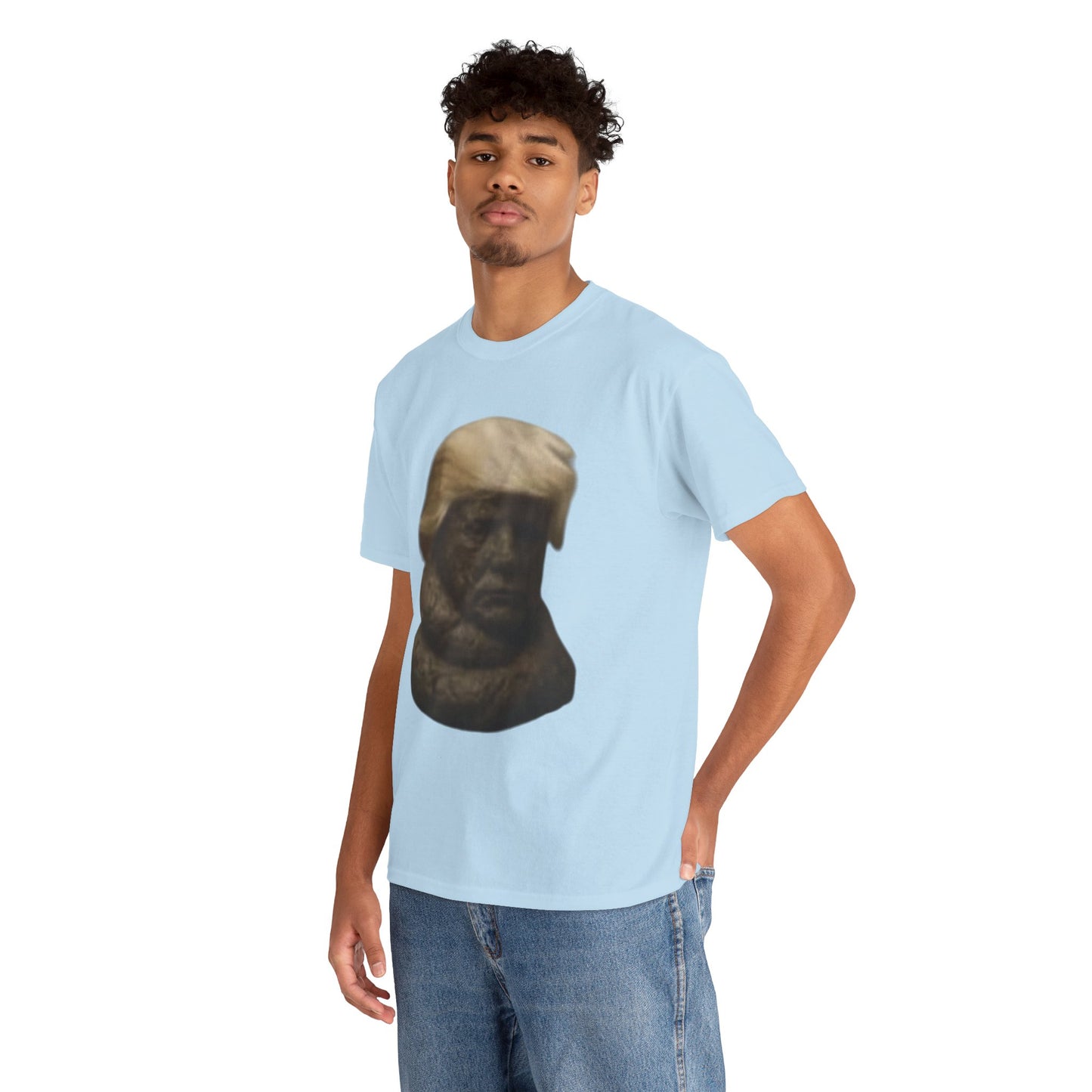 Graphic Tee — Bronze Bust Illustration T‑Shirt