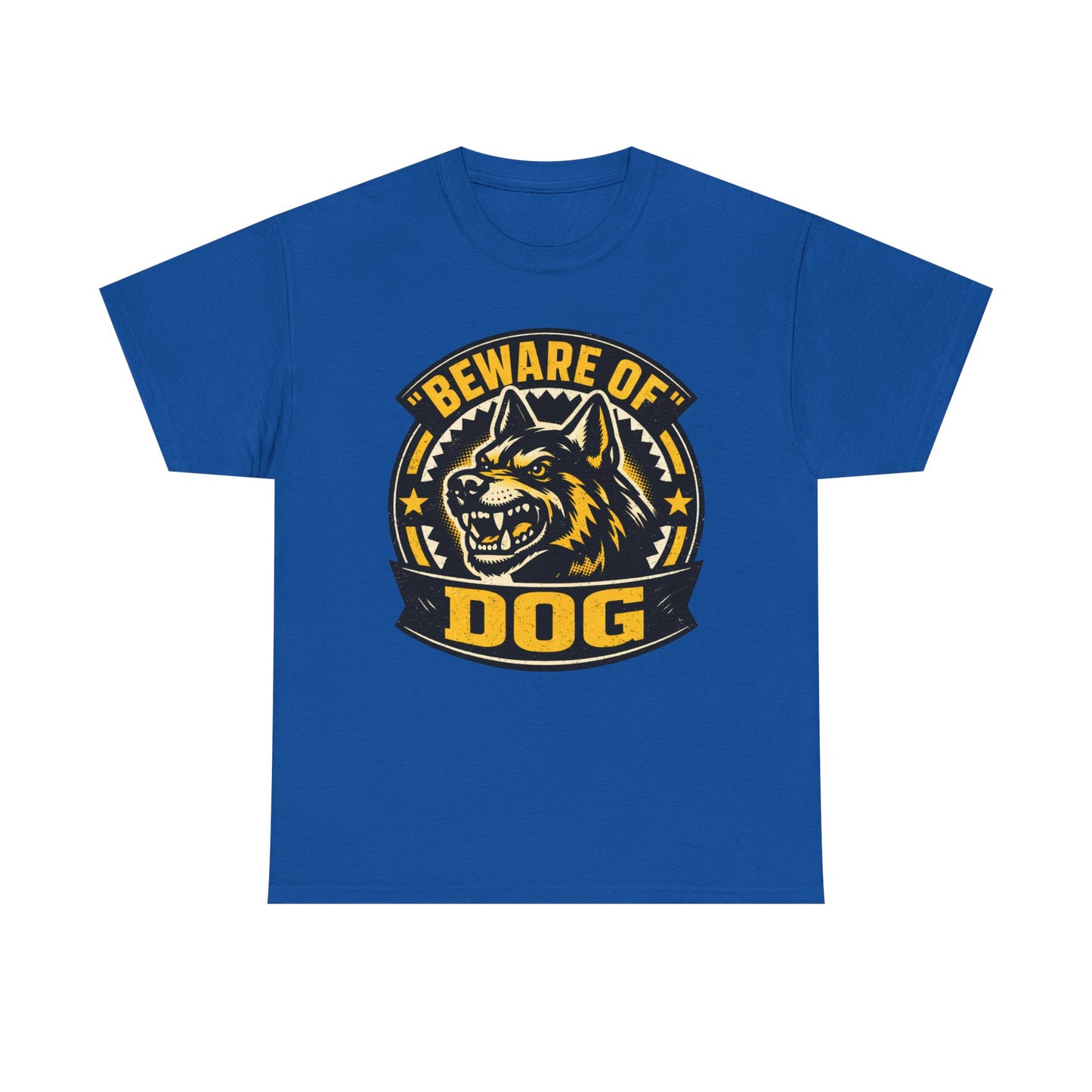 Beware of Dog T-Shirt — Retro Aggressive Dog Warning Graphic Tee Printify
