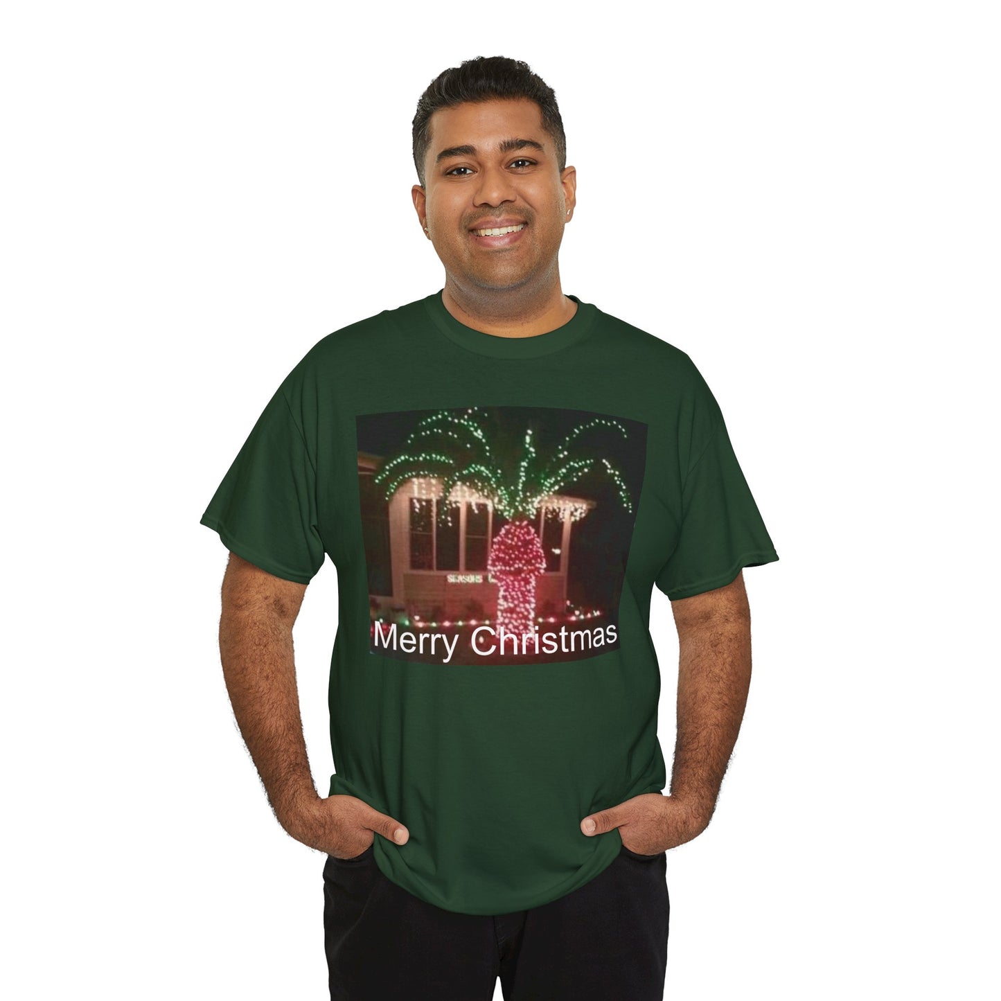Christmas Lights Tee — 'Merry Christmas' Holiday Graphic T-Shirt Printify