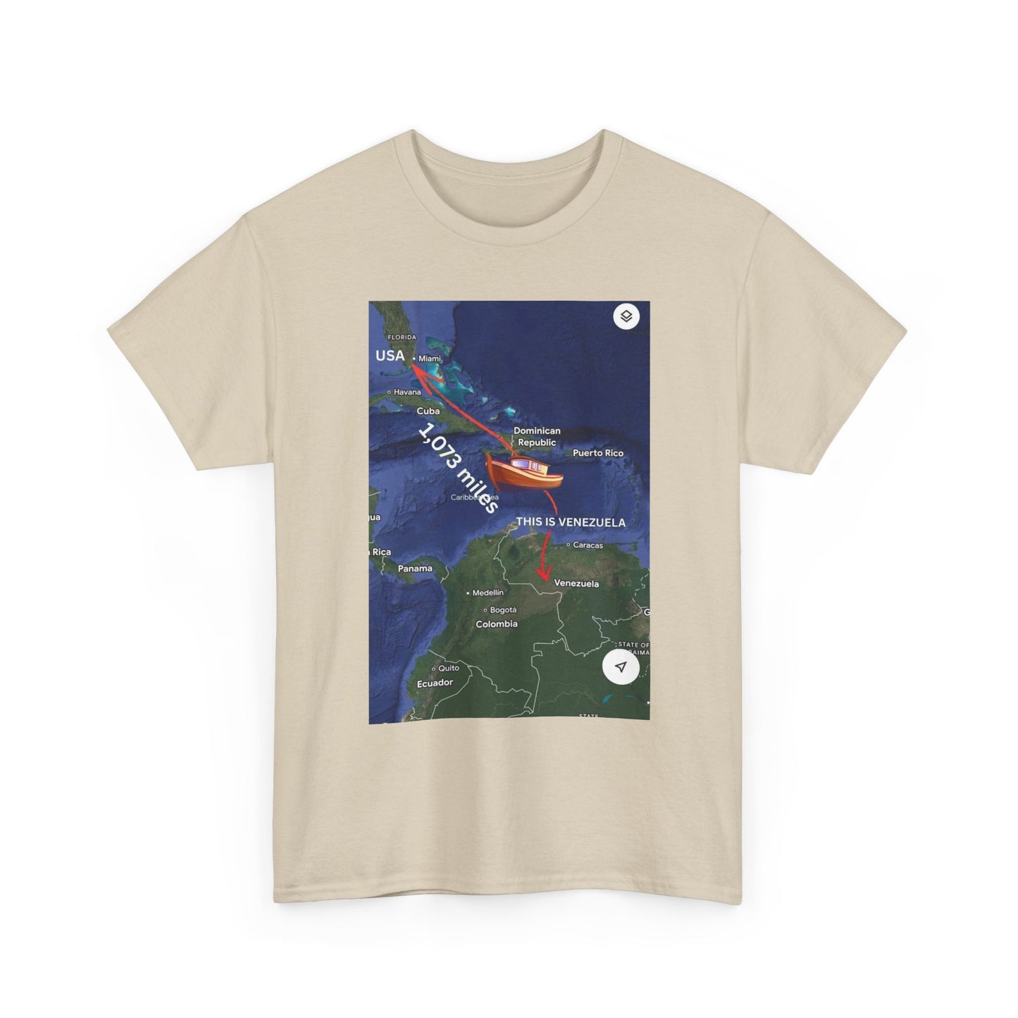 Weather Radar Tee — Tropical Storm Tracking Map Graphic Shirt Printify