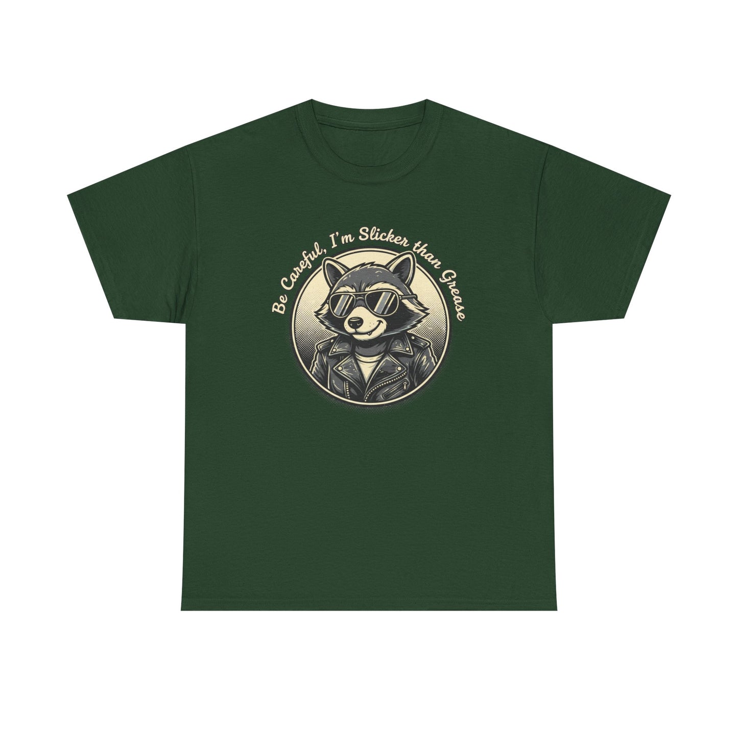 Raccoon Detective Graphic Tee — "Be Careful I’m Watching Your Snacks" Vintage Badge T-Shirt