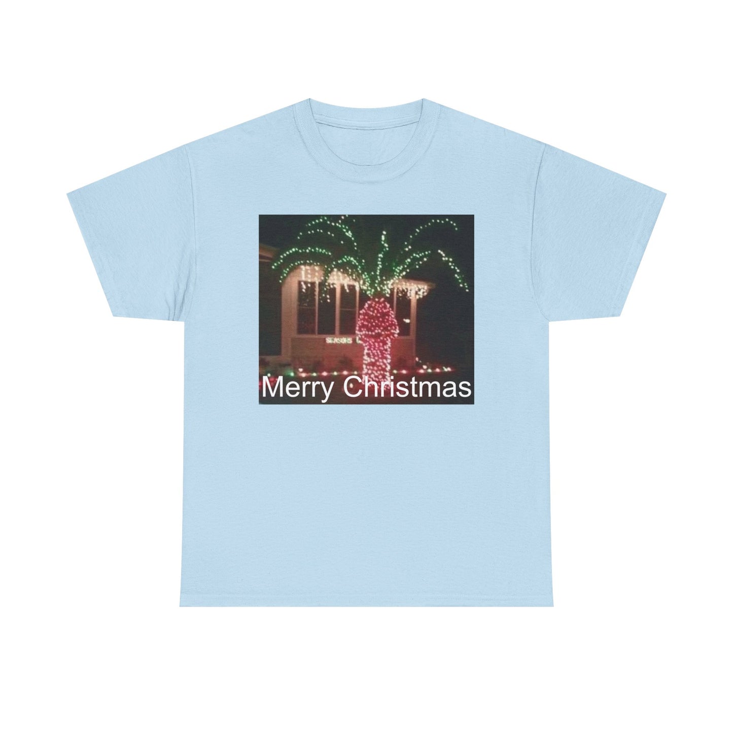 Christmas Lights Tee — 'Merry Christmas' Holiday Graphic T-Shirt Printify