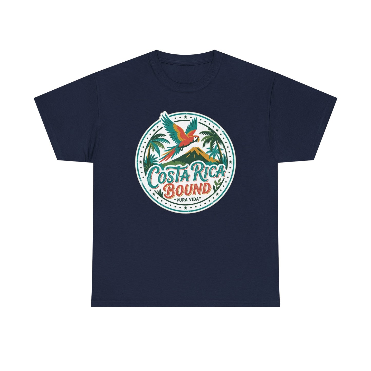Costa Rica Bound T-Shirt — Tropical Parrot Travel Tee Printify