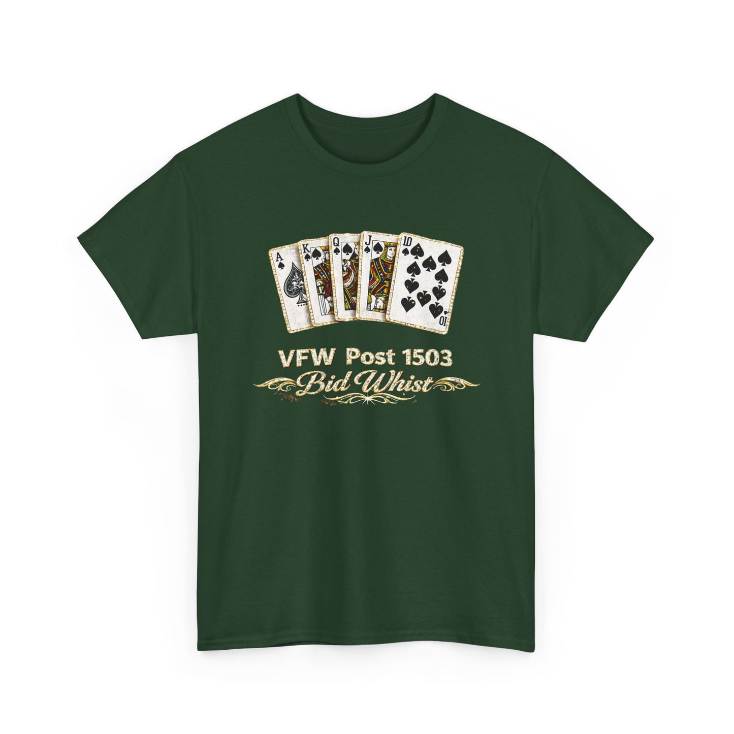 Veterans VFW Poker Night Tee – "VFW Post 1503" Playing Cards Design