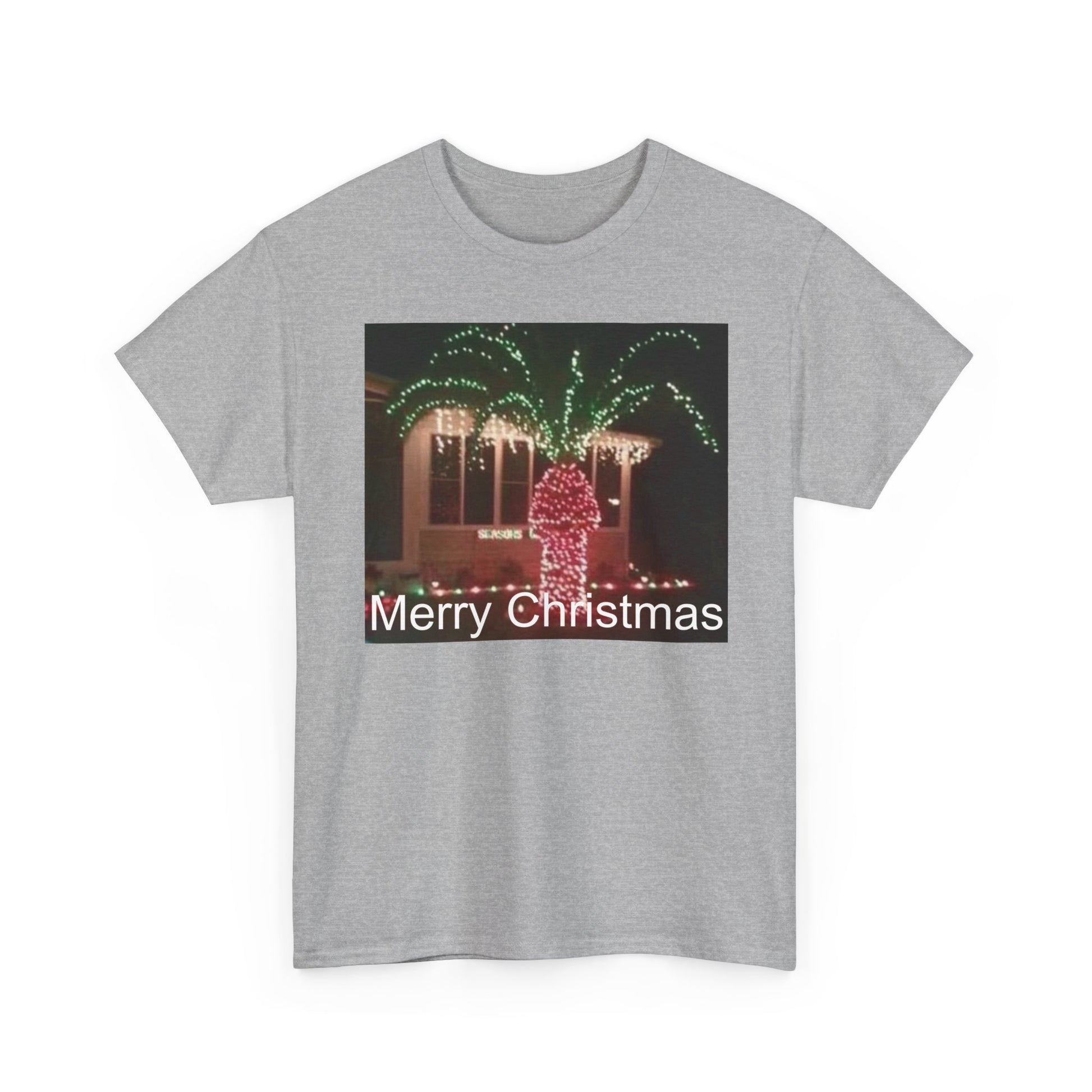 Christmas Lights Tee — 'Merry Christmas' Holiday Graphic T-Shirt Printify