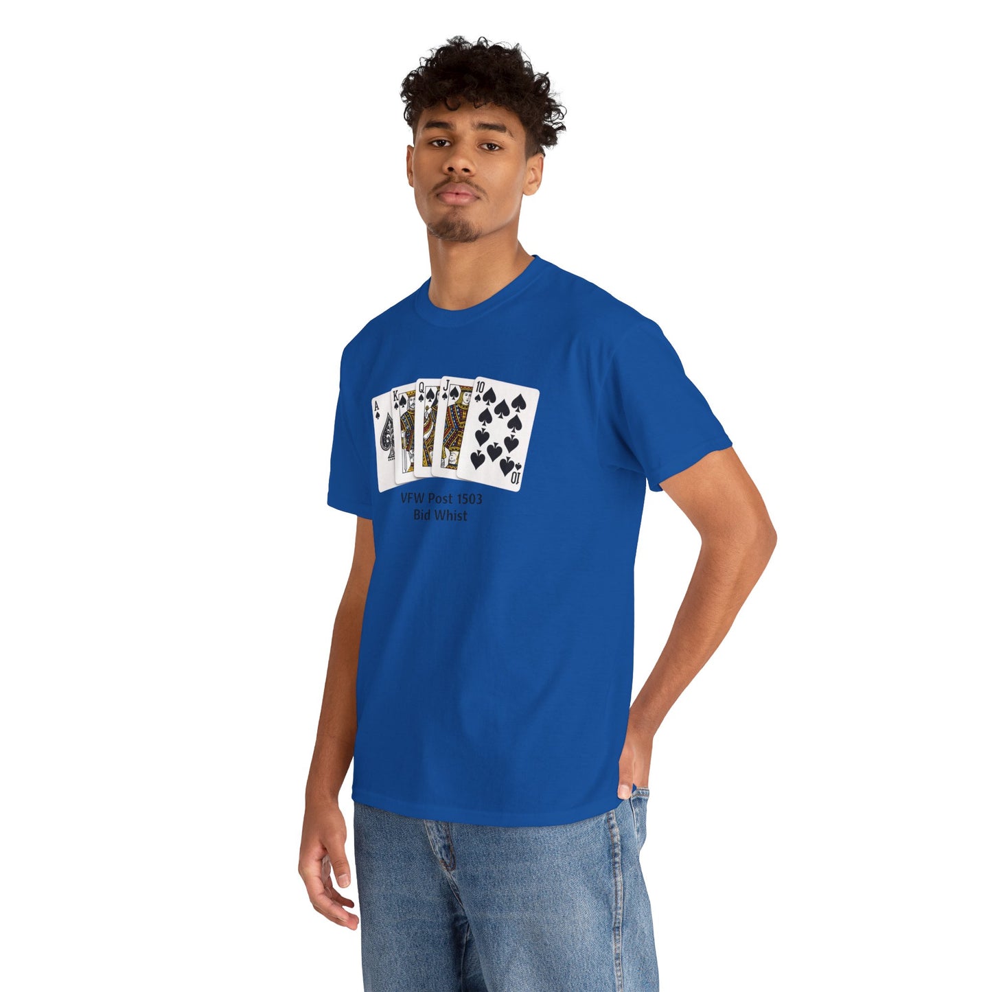 Bid Whist Card Tee — VFW Post 1501 Poker Night T-Shirt