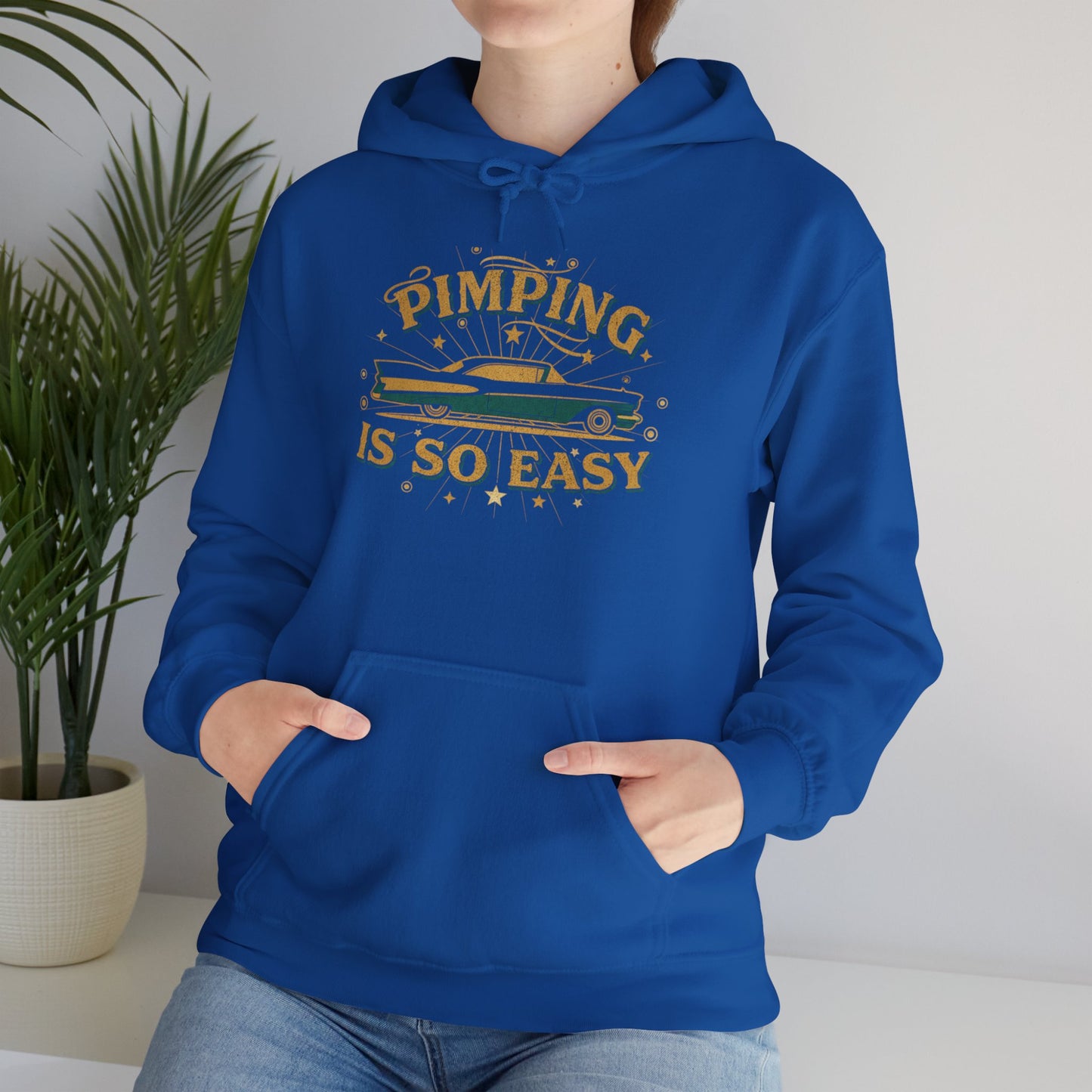 Hoodie — "Pimping Is So Easy" Vintage Lowrider Graphic Hoodie