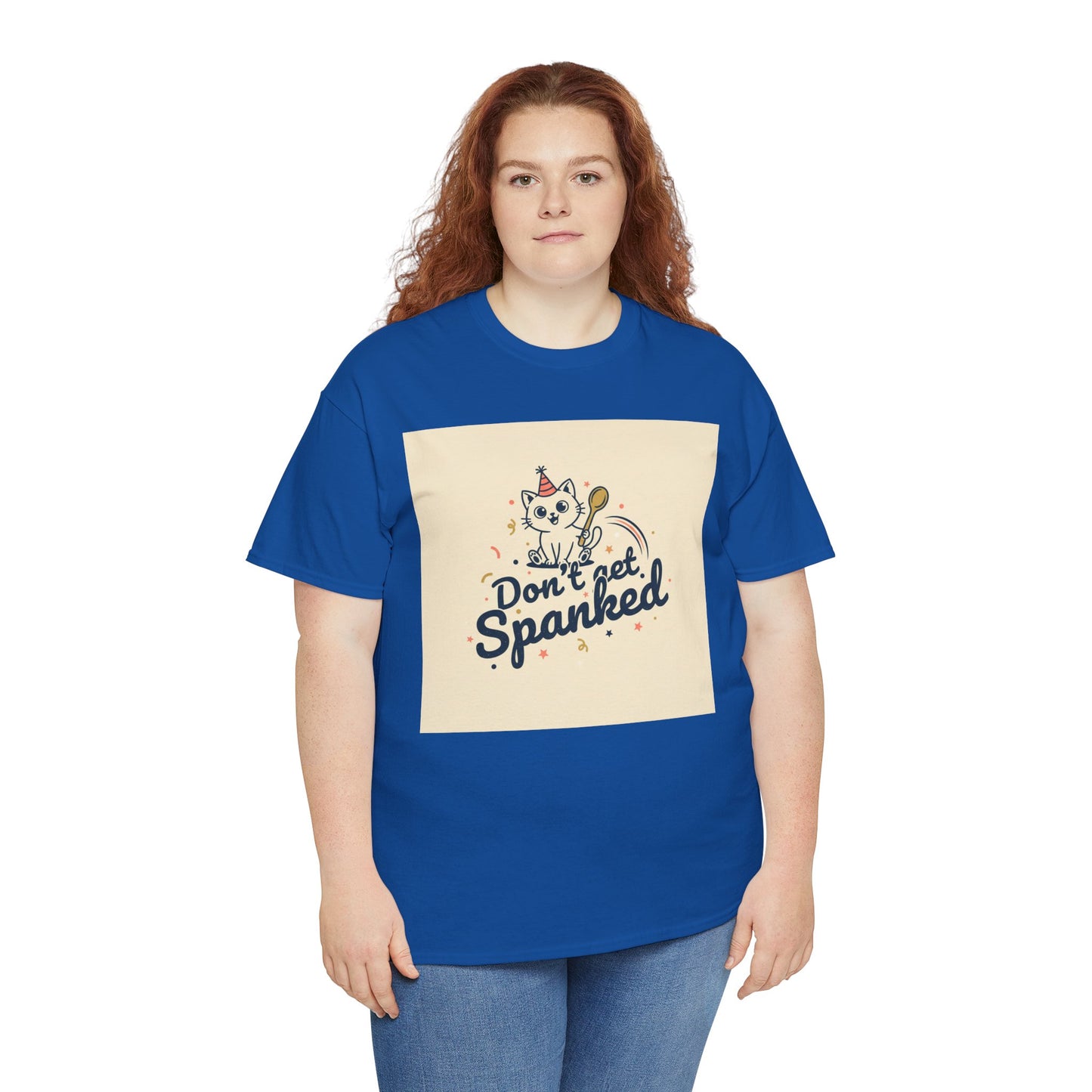 Don’t Get Spanked Cat Tee — Cute Retro Kitten Graphic T-Shirt Printify