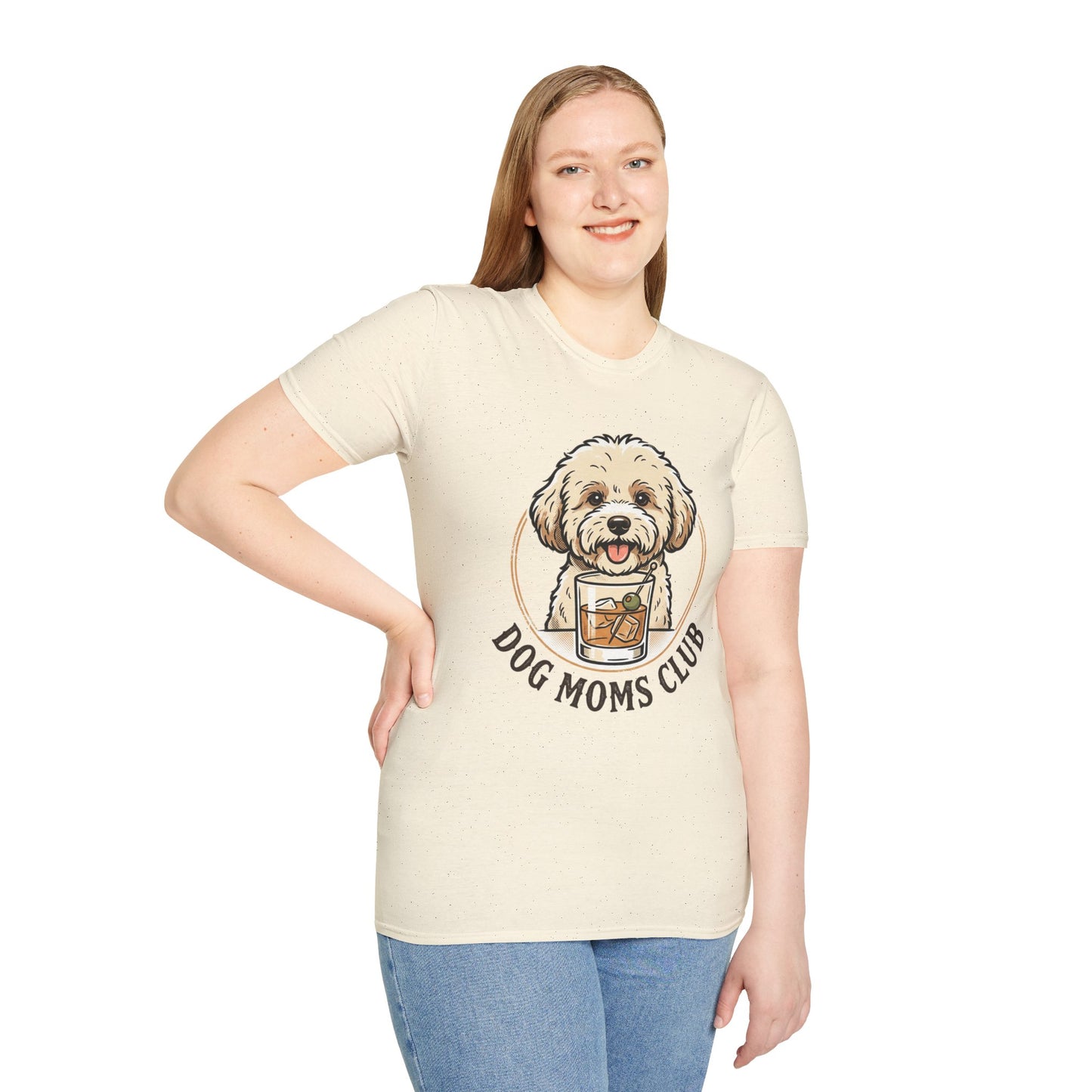 Dog Moms Club T-Shirt — Cute Doodle Dog Graphic Tee
