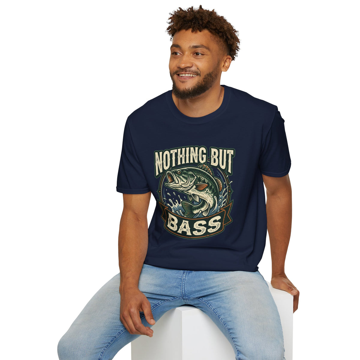 Nothing But Bass Fishing T-Shirt — Retro Largemouth Bass Graphic Tee