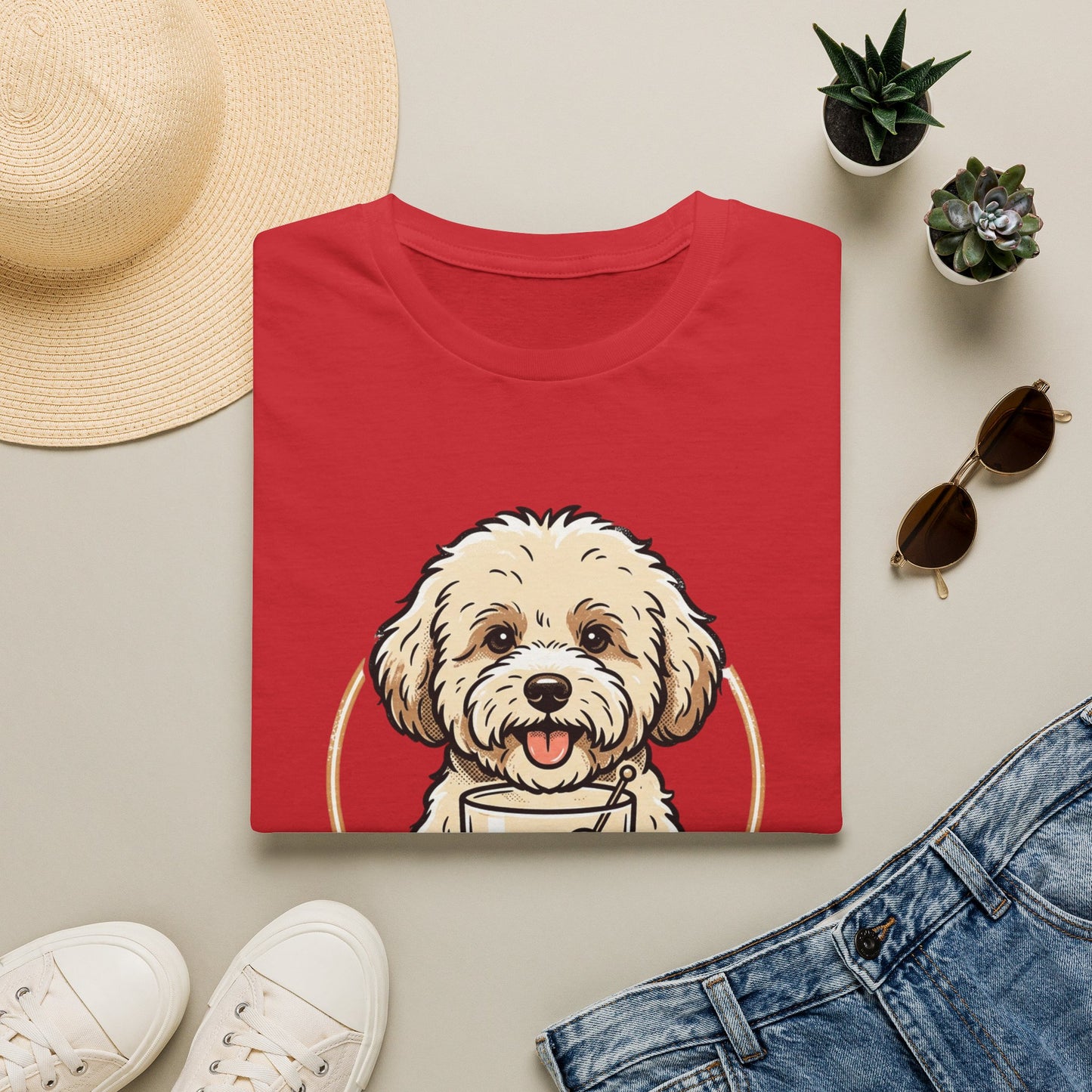 Dog Moms Club T-Shirt — Cute Doodle Dog Graphic Tee