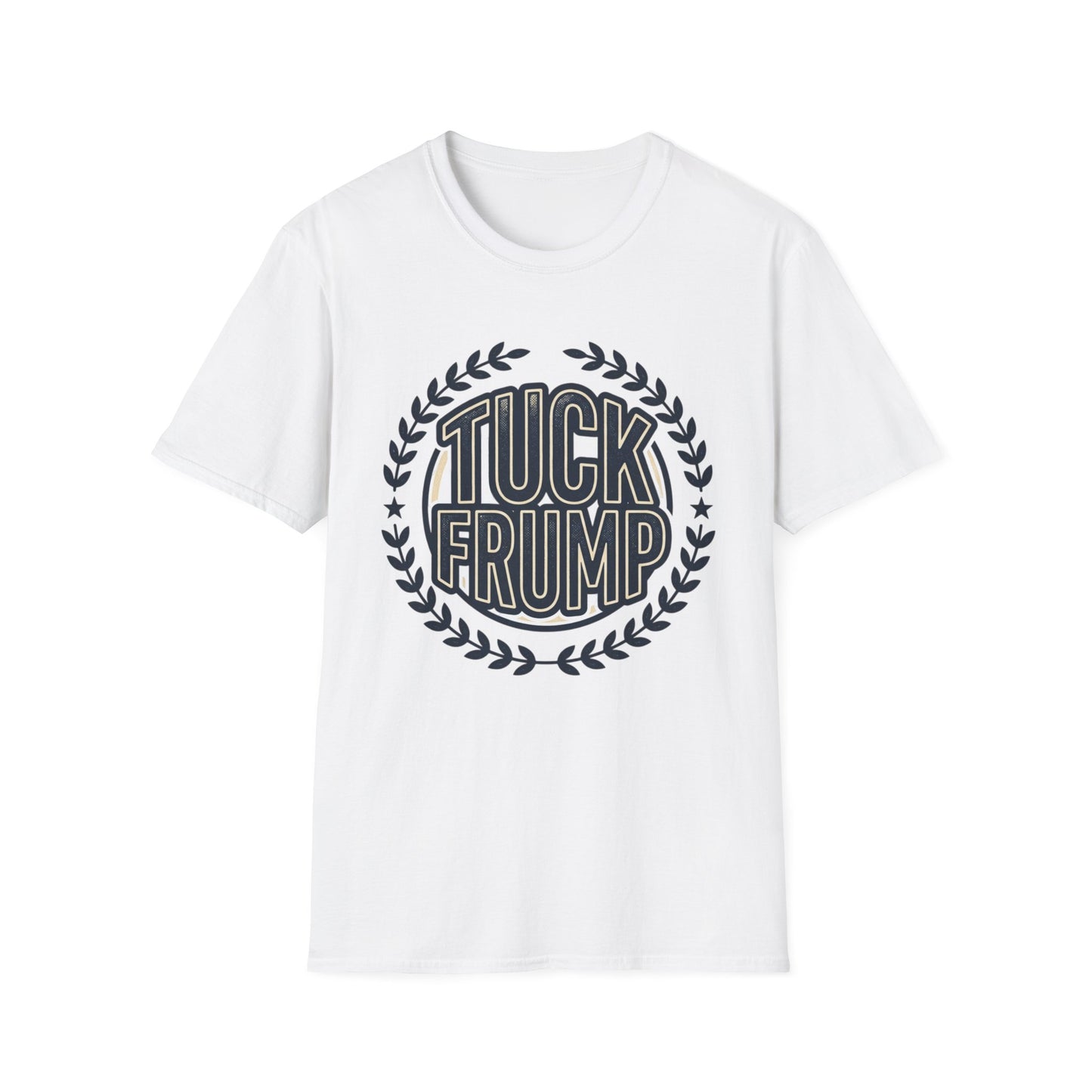 "Tuck Frump" Vintage Laurel Emblem Political Satire Tee