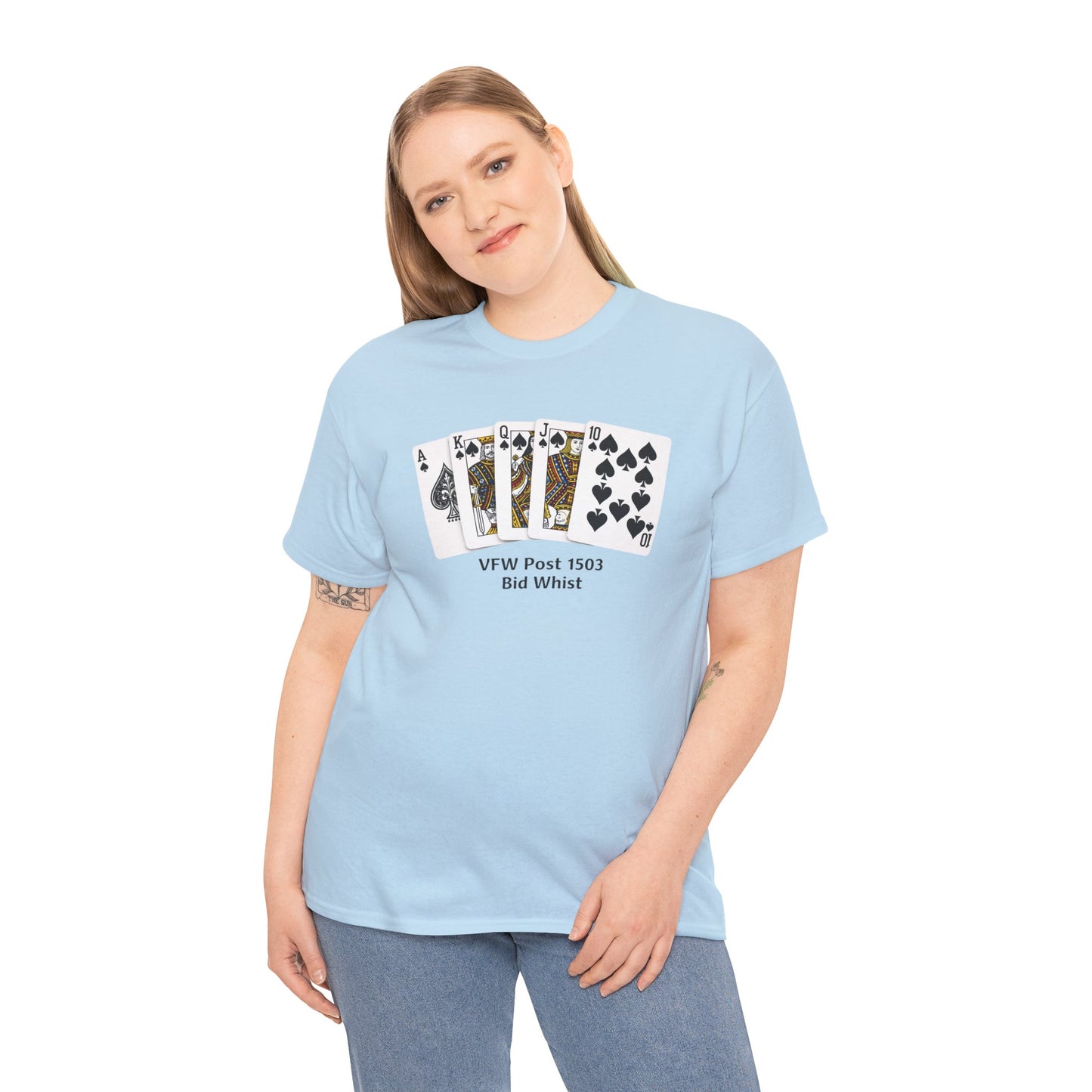 Bid Whist Card Tee — VFW Post 1501 Poker Night T-Shirt