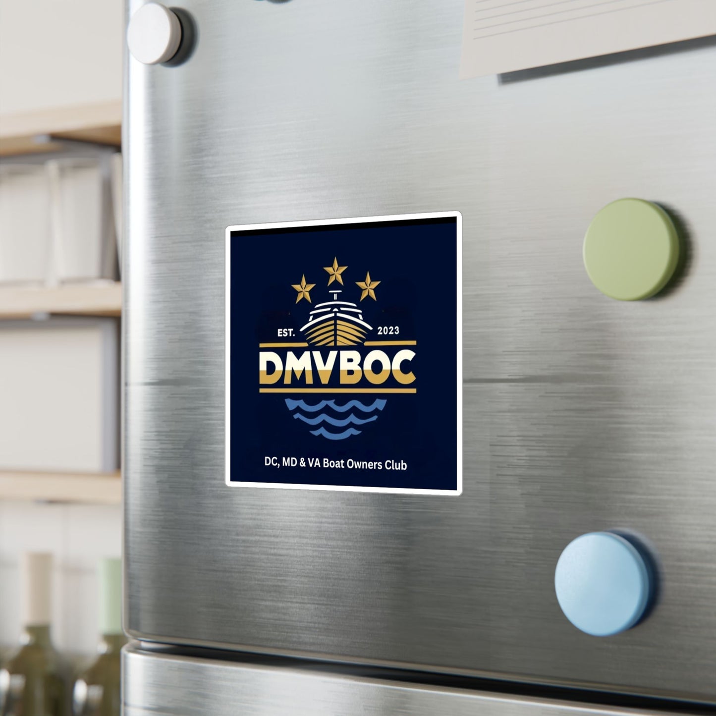 DMVBOC Boat Club Kiss-Cut Vinyl Sticker — DC MD VA Boat Owners Club Logo Decal