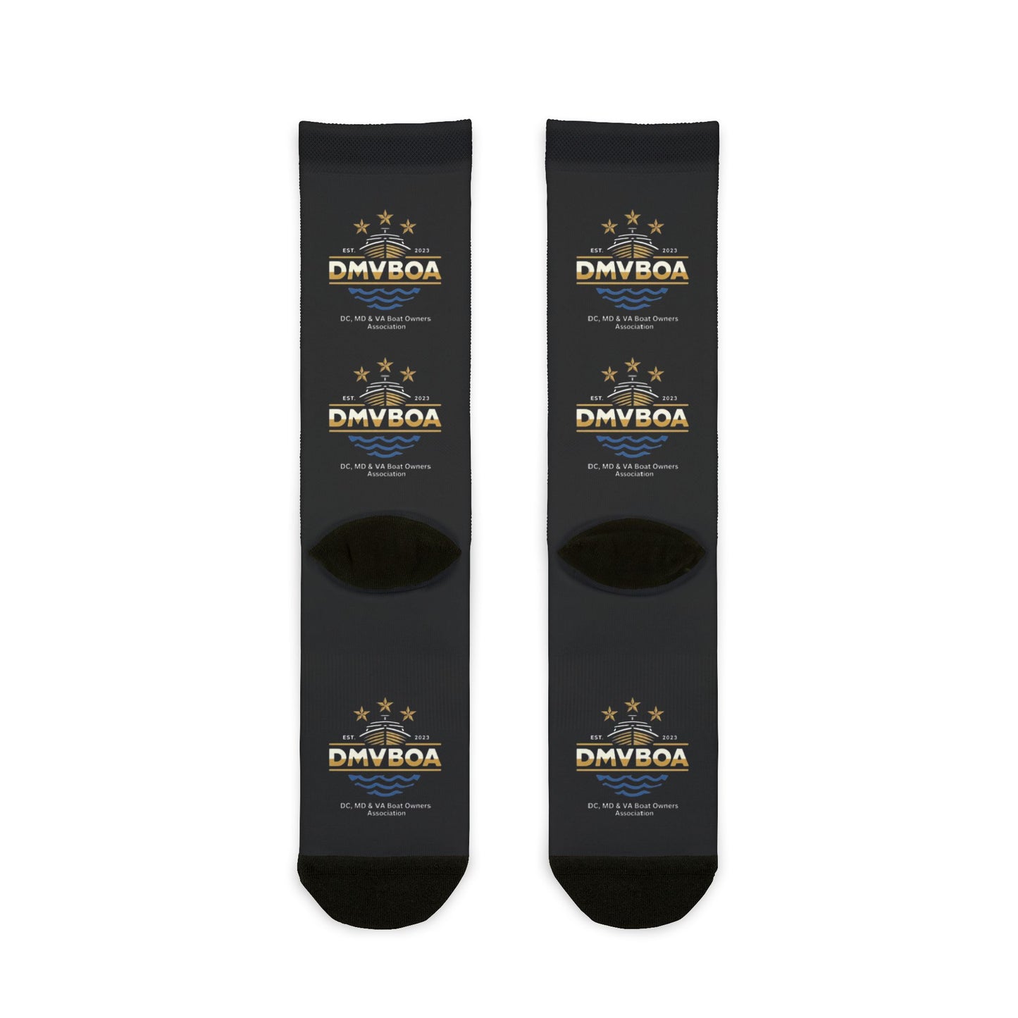 DMVBOA Golden Star Wave Sublimation Crew Socks
