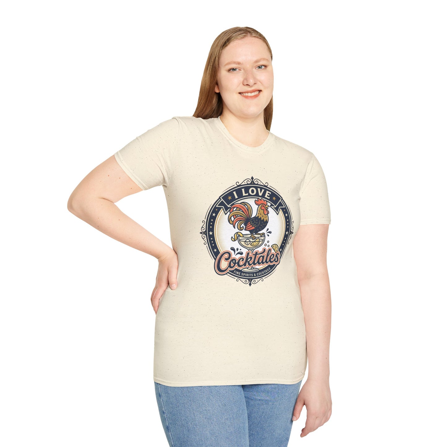 I Love Cocktales T-Shirt — Retro Rooster Cocktail Bar Tee