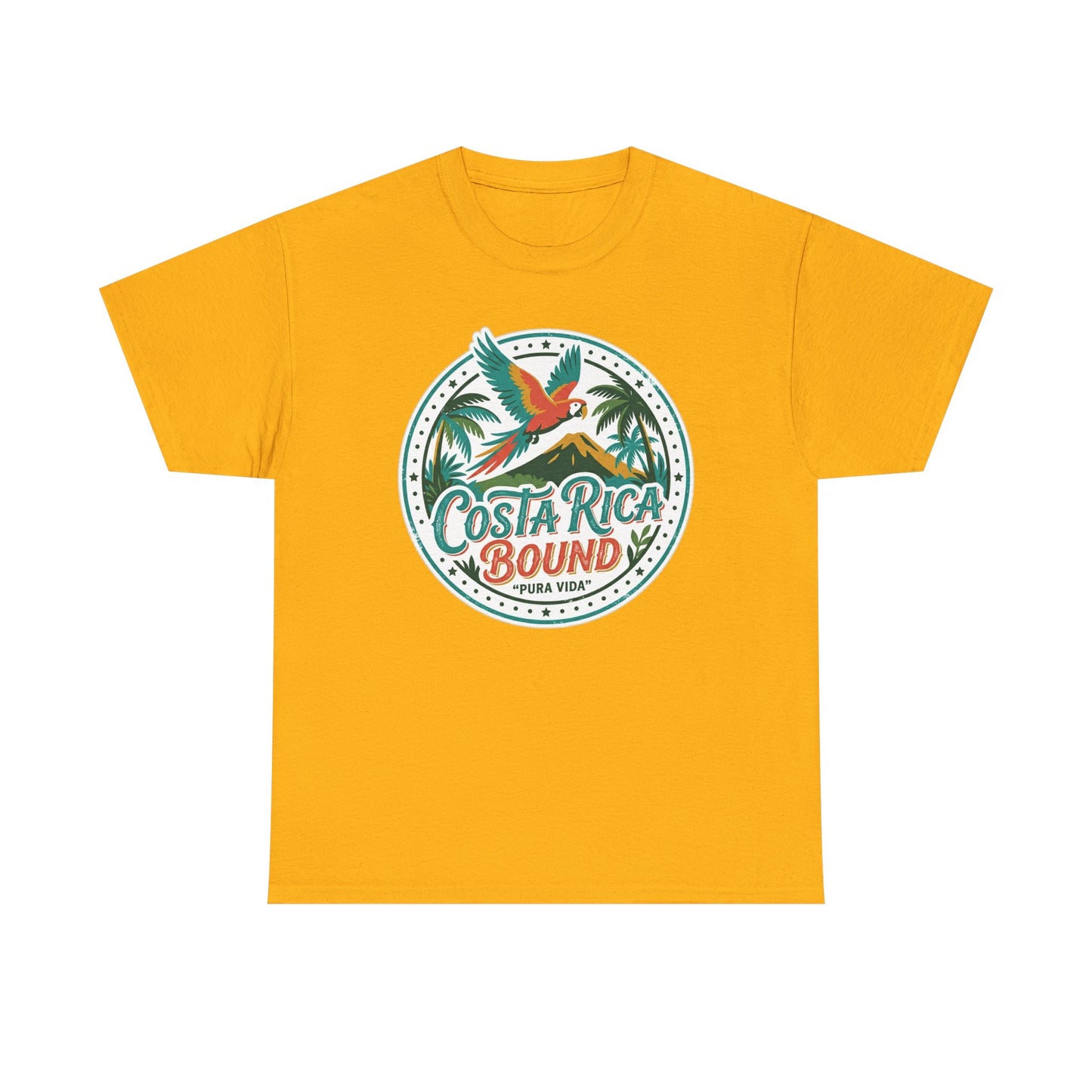 Costa Rica Bound T-Shirt — Tropical Parrot Travel Tee Printify