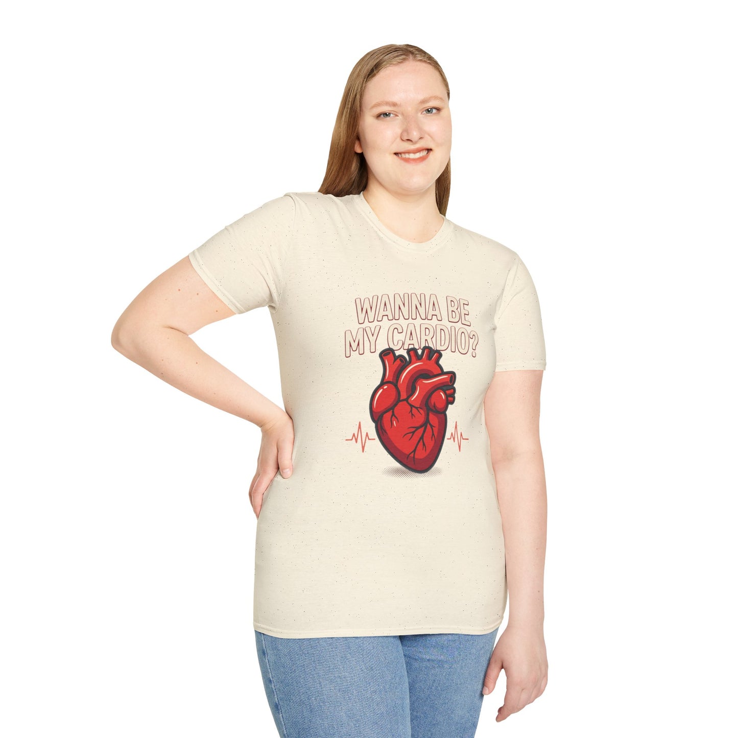 Wanna Be My Cardio? T-Shirt — Cute Anatomical Heart Graphic Tee