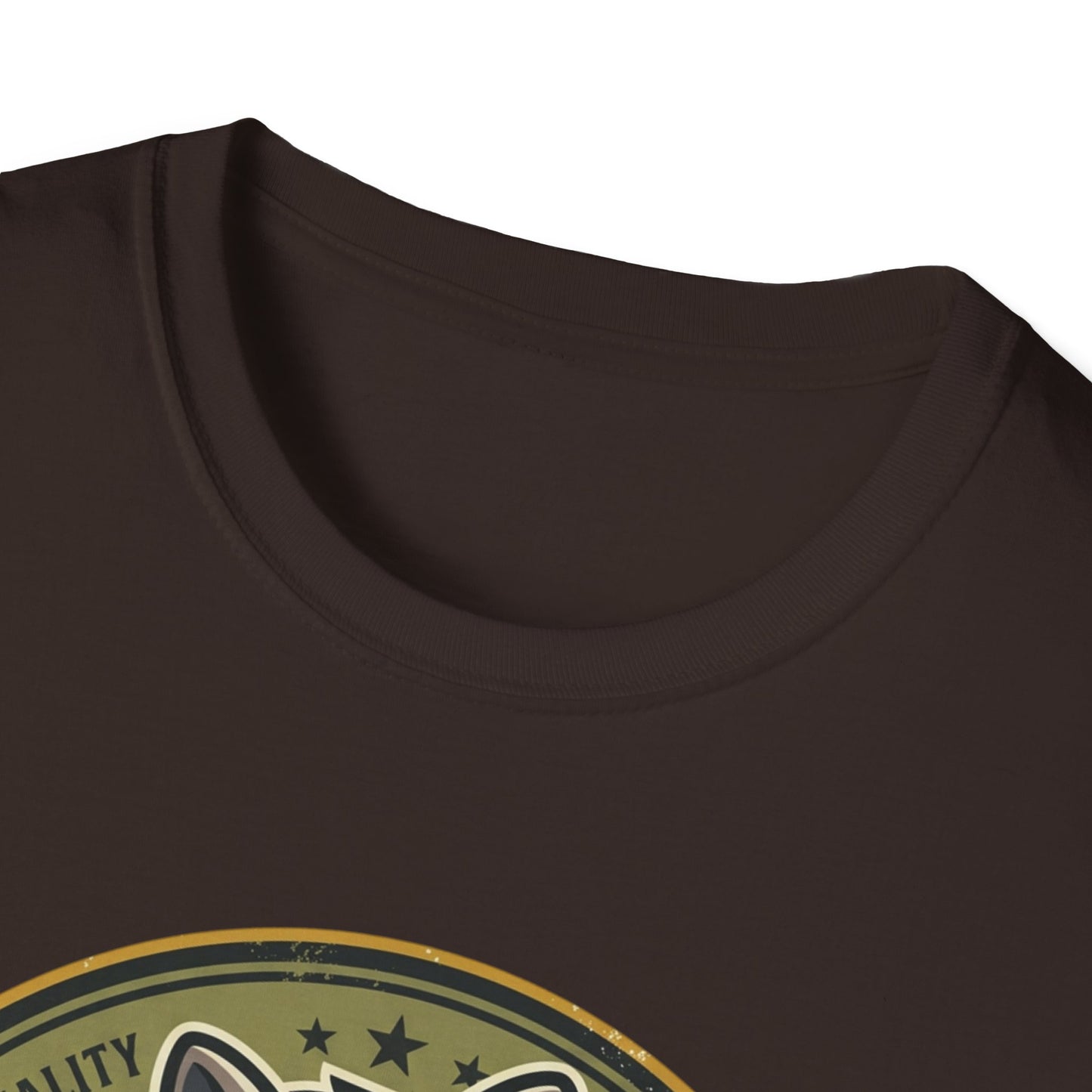 Raccoon Badge T-Shirt — "My Shit Doesn't Stink" Funny Graphic Tee Printify