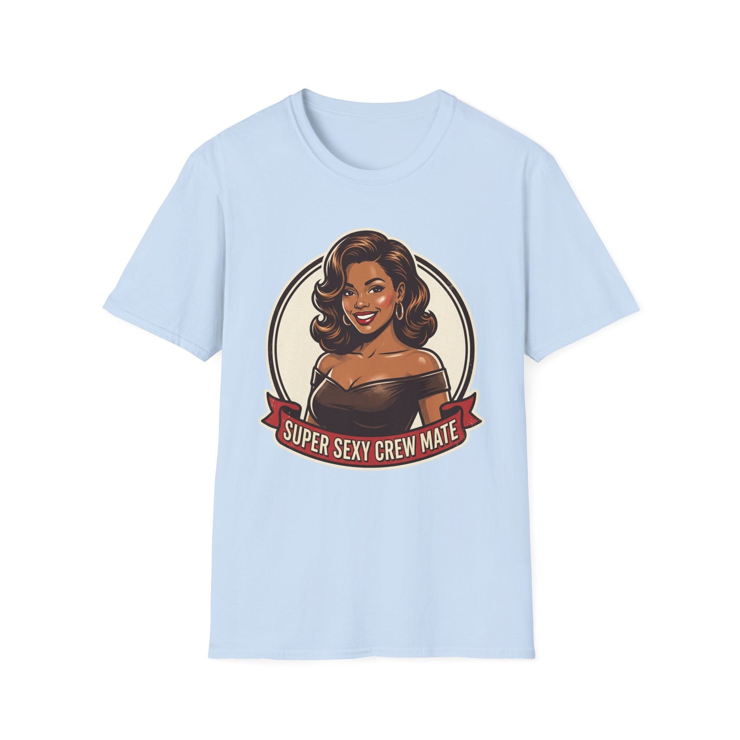 "Super Sexy Crew Mate" Retro Pin-Up Graphic Tee Printify