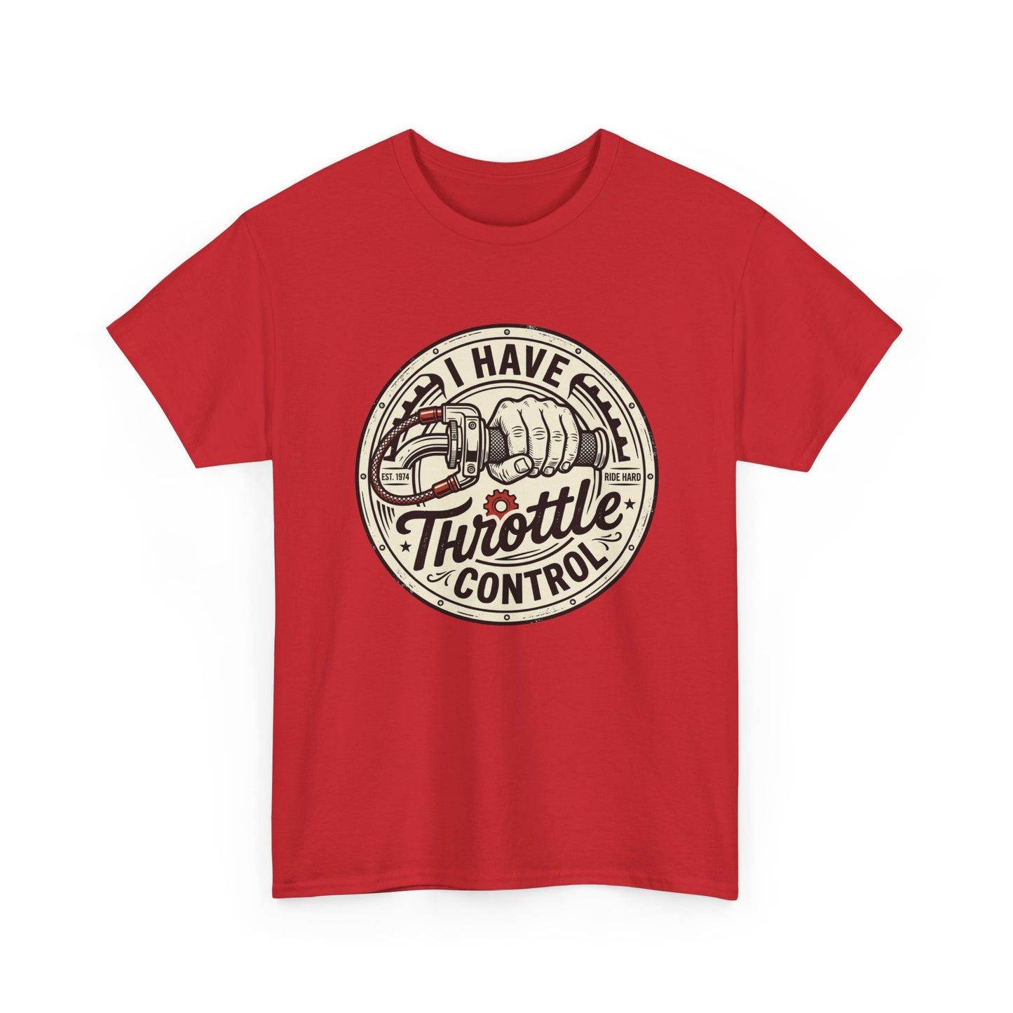 Throttle Control T-Shirt — "I Have Throttle Control" Vintage Motorcycle Tee