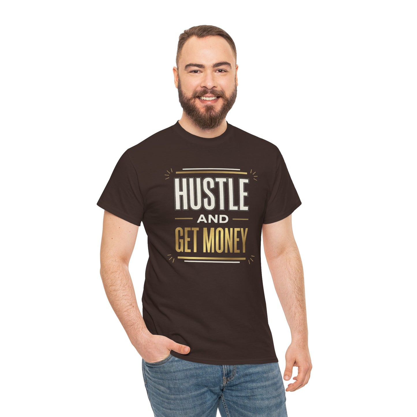 Hustle and Get Money Tee - Motivational Streetwear Graphic T-Shirt