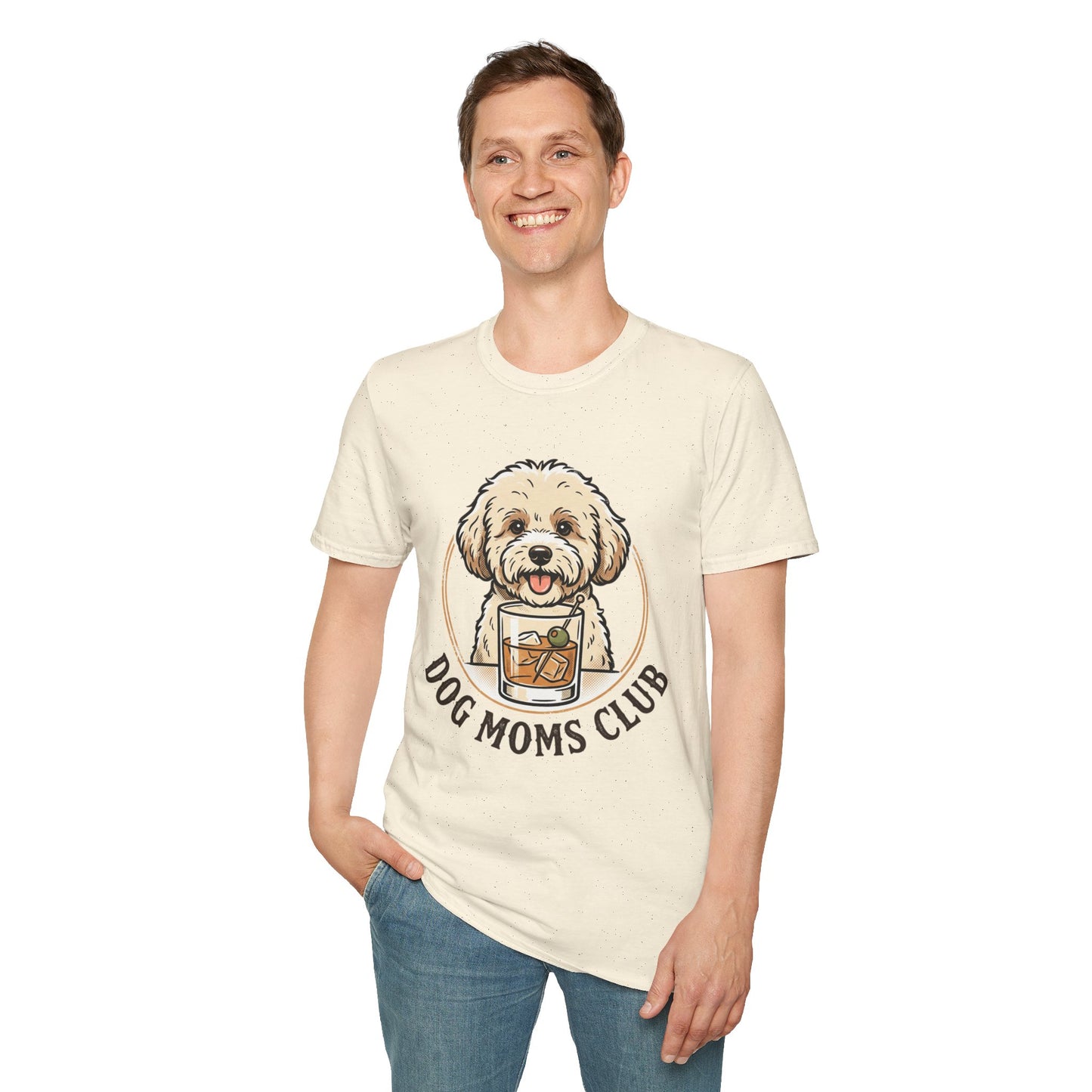 Dog Moms Club T-Shirt — Cute Doodle Dog Graphic Tee