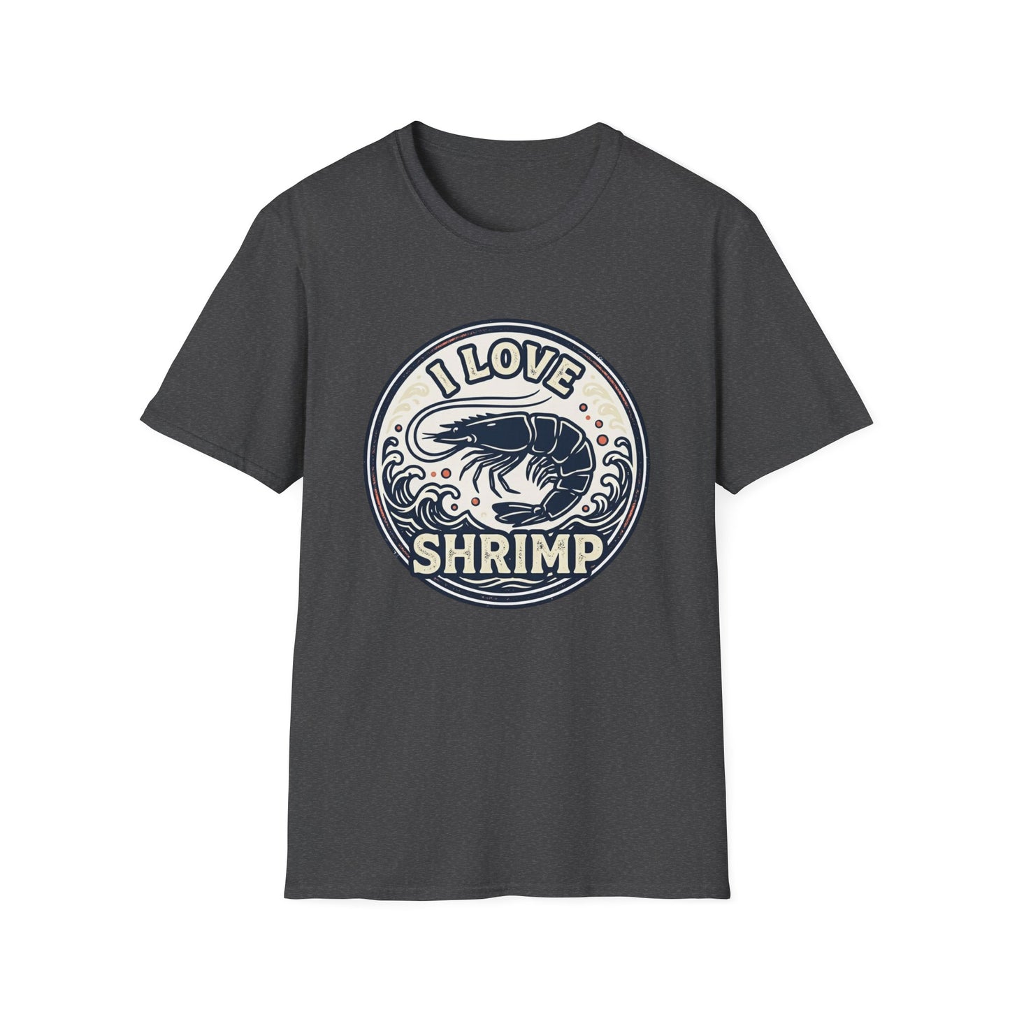 I Love Shrimp T-Shirt — Retro Seafood Crew Tee