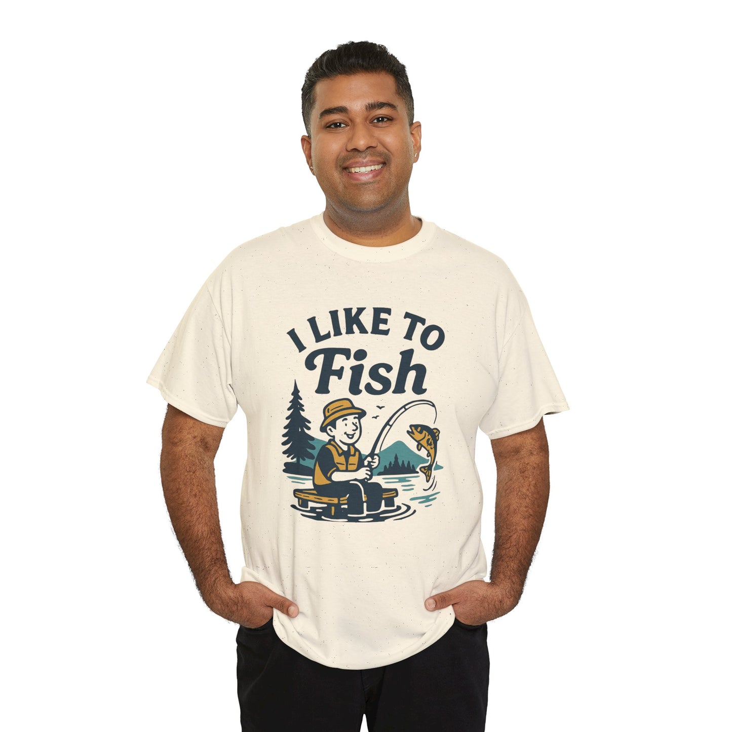 Fishing T-Shirt — "I Like to Fish" Vintage Outdoors Tee