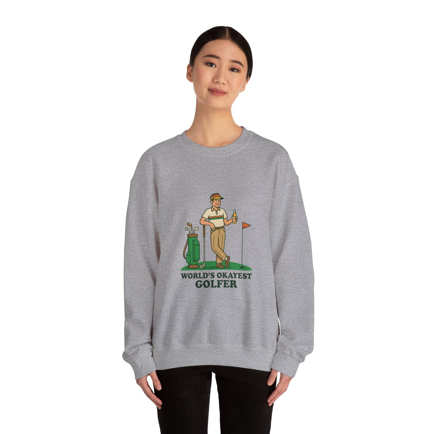 World's Okayest Golfer Sweatshirt | Golf, Bogey Humor, Retro Country Club