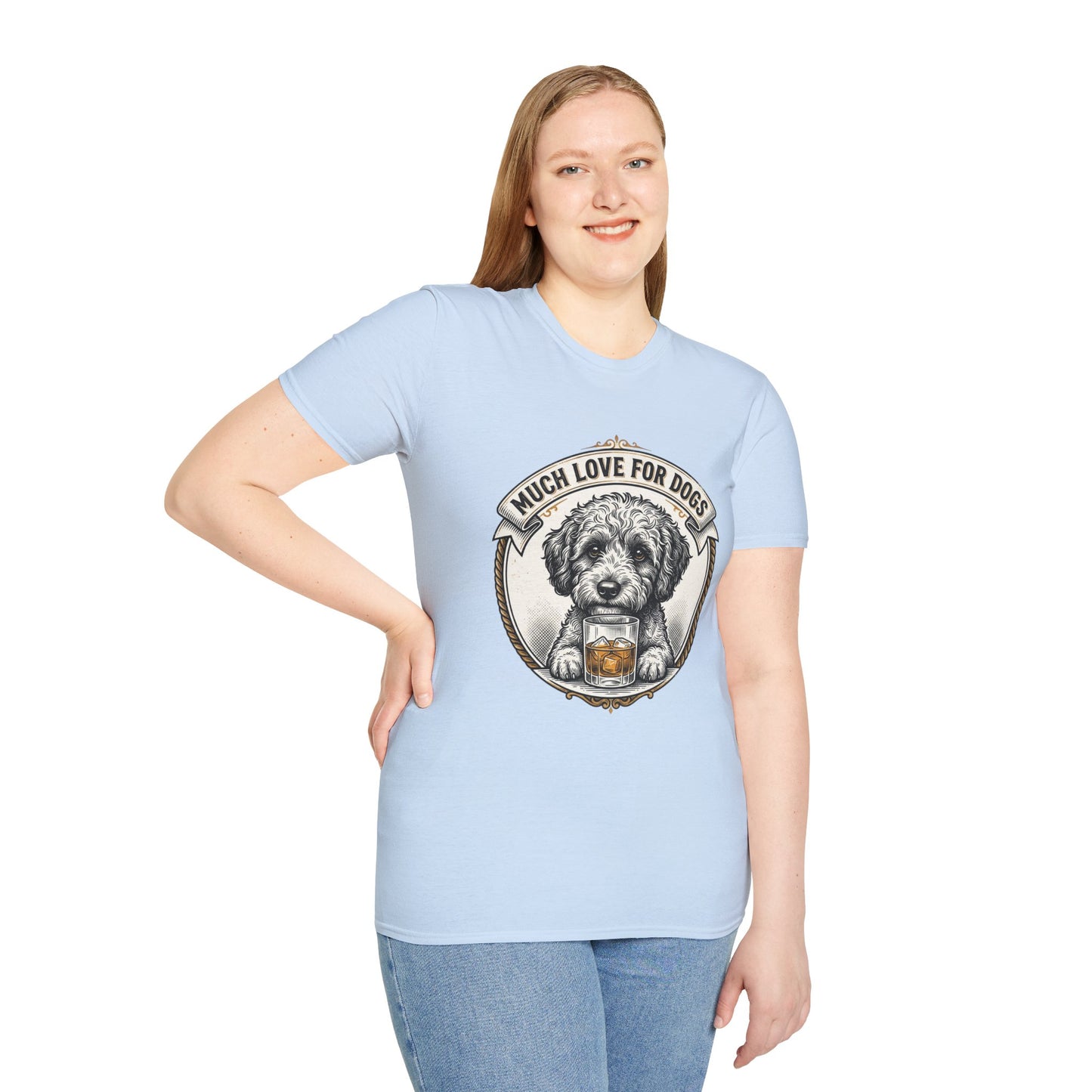 Much Love for Dogs T-Shirt — Vintage Dog Illustration Tee