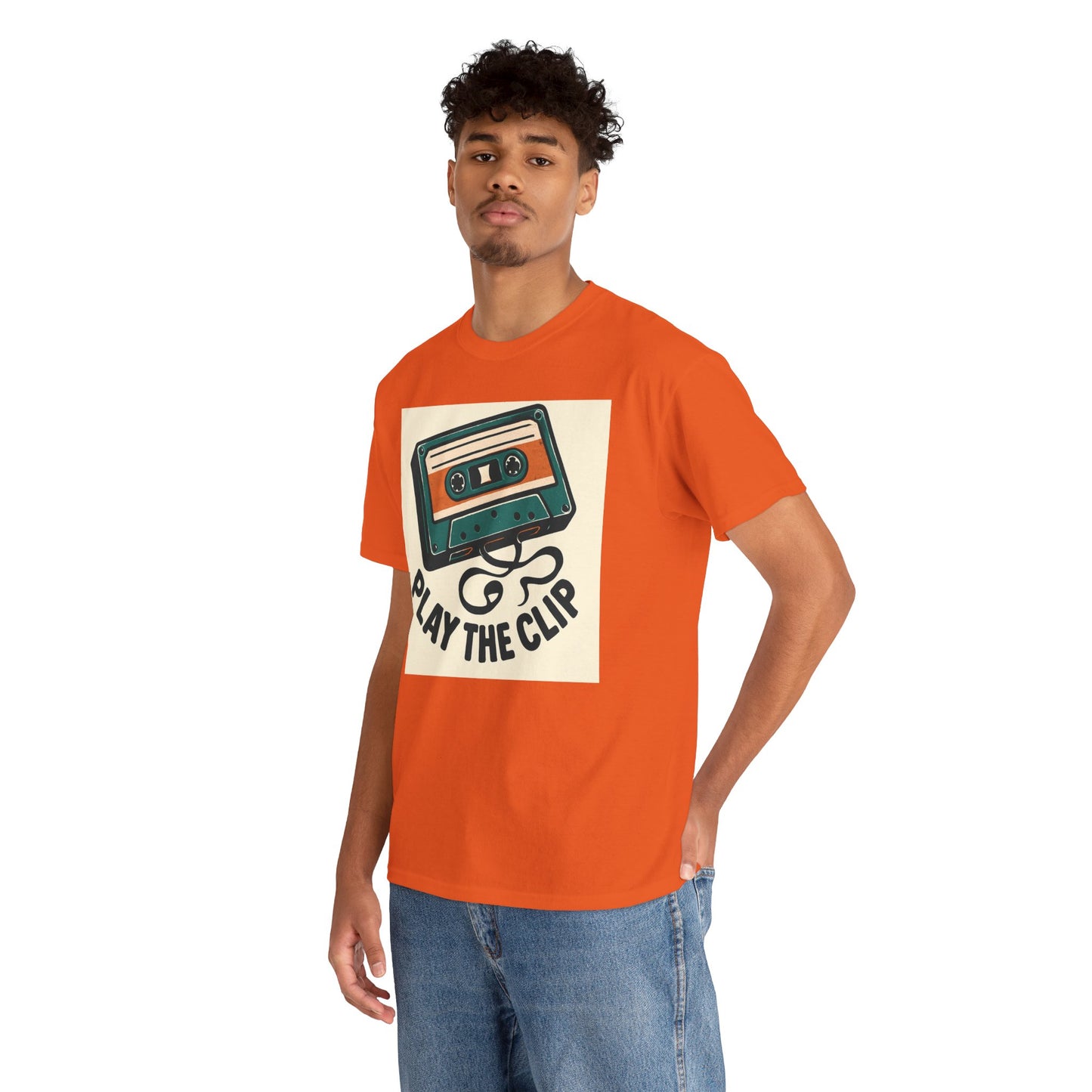 Cassette Tape 'Play the Clip' T-Shirt — Retro Music Tee Printify